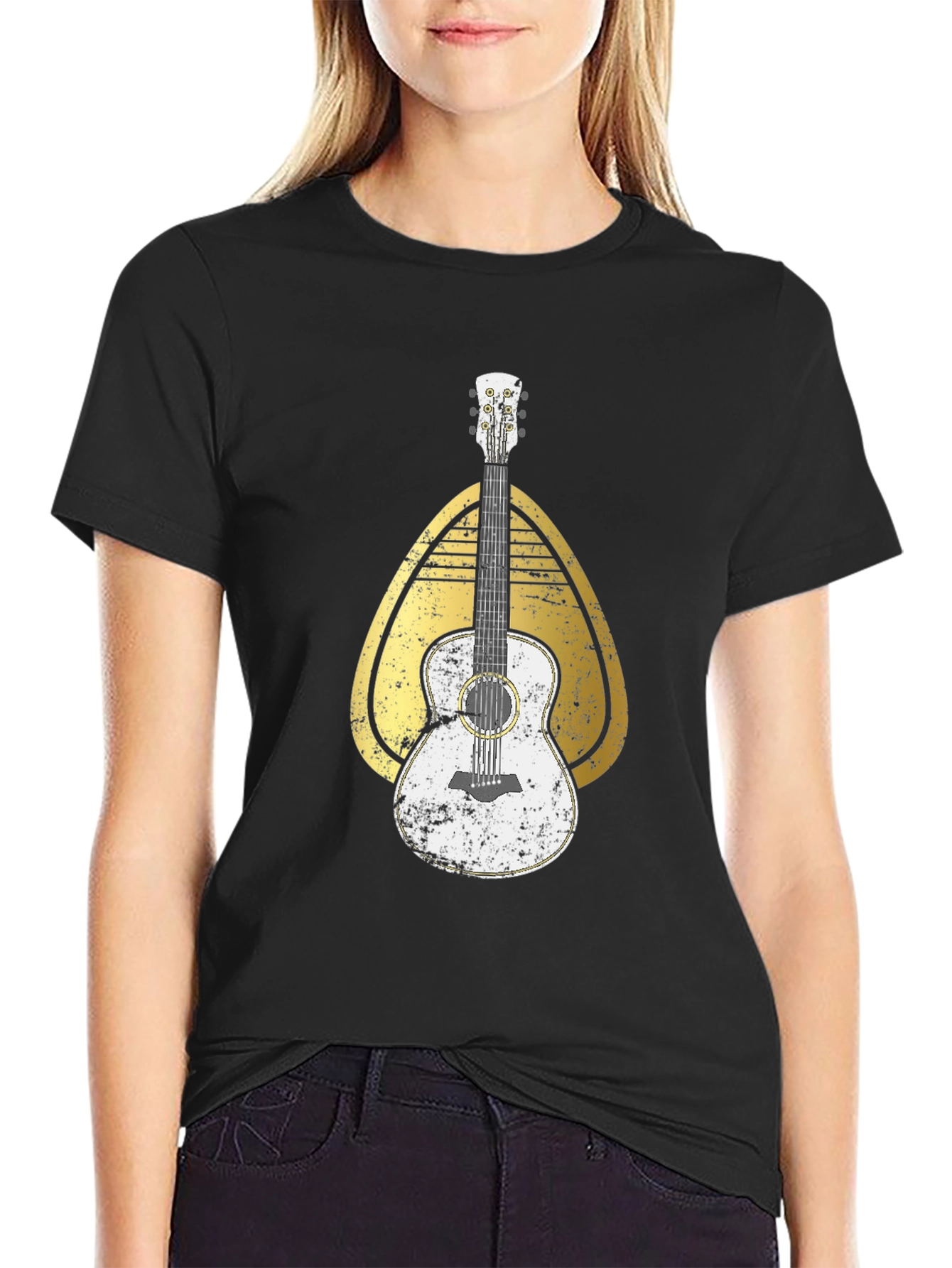 Guitar Graphic Tee - Retro Style Music Shirt