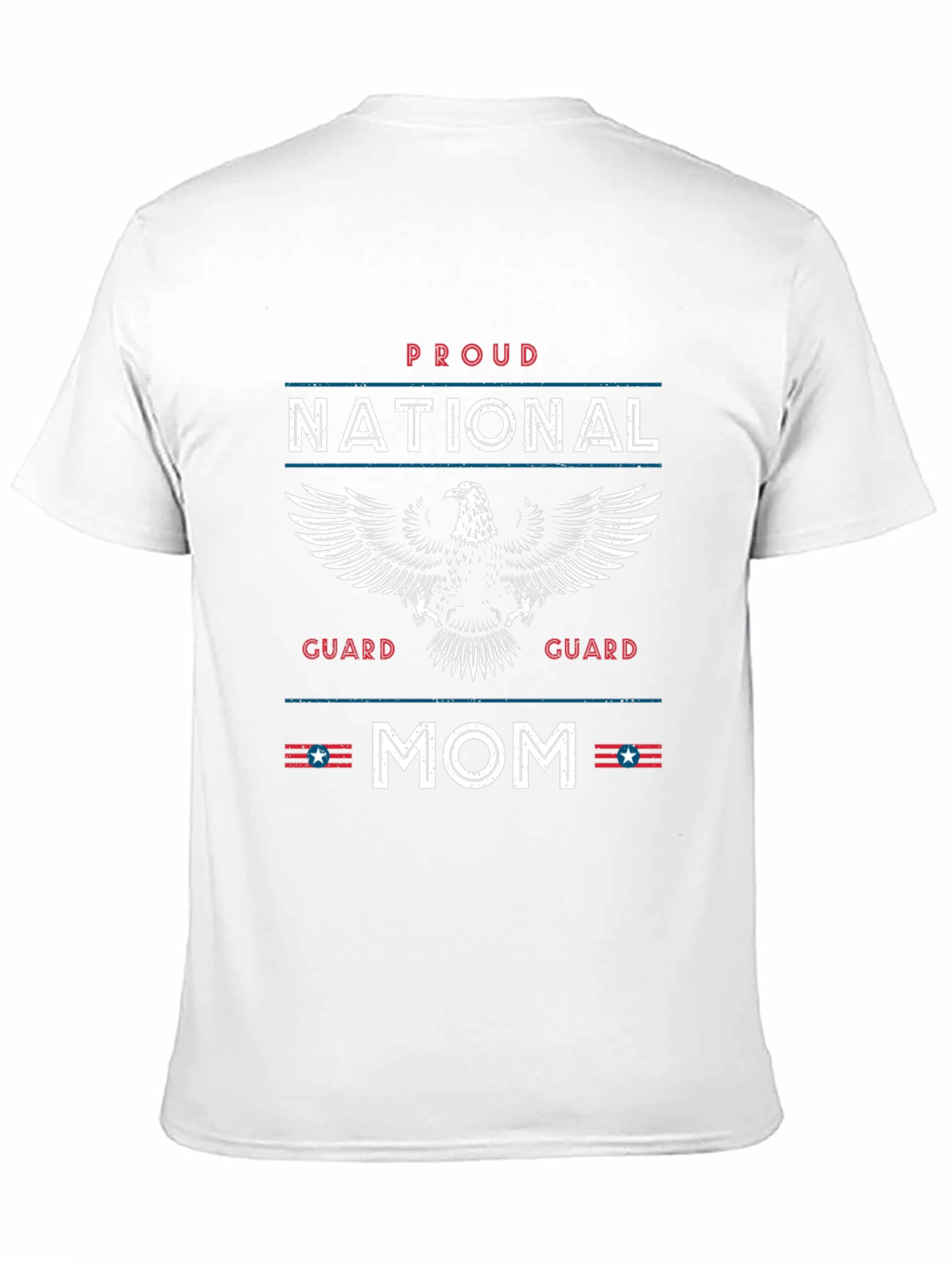 Proud National Guard Mom T-Shirt - Patriotic Eagle Graphic