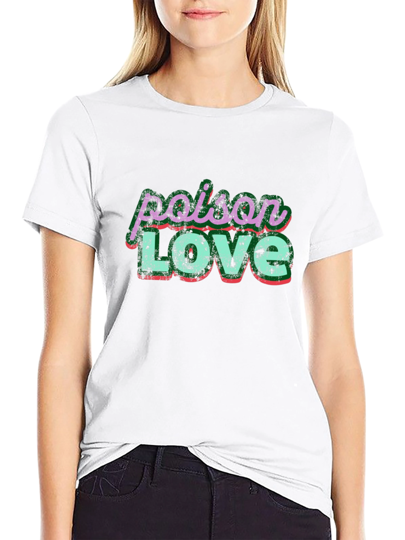 Poison Love Graphic Tee - Trendy Grunge Style