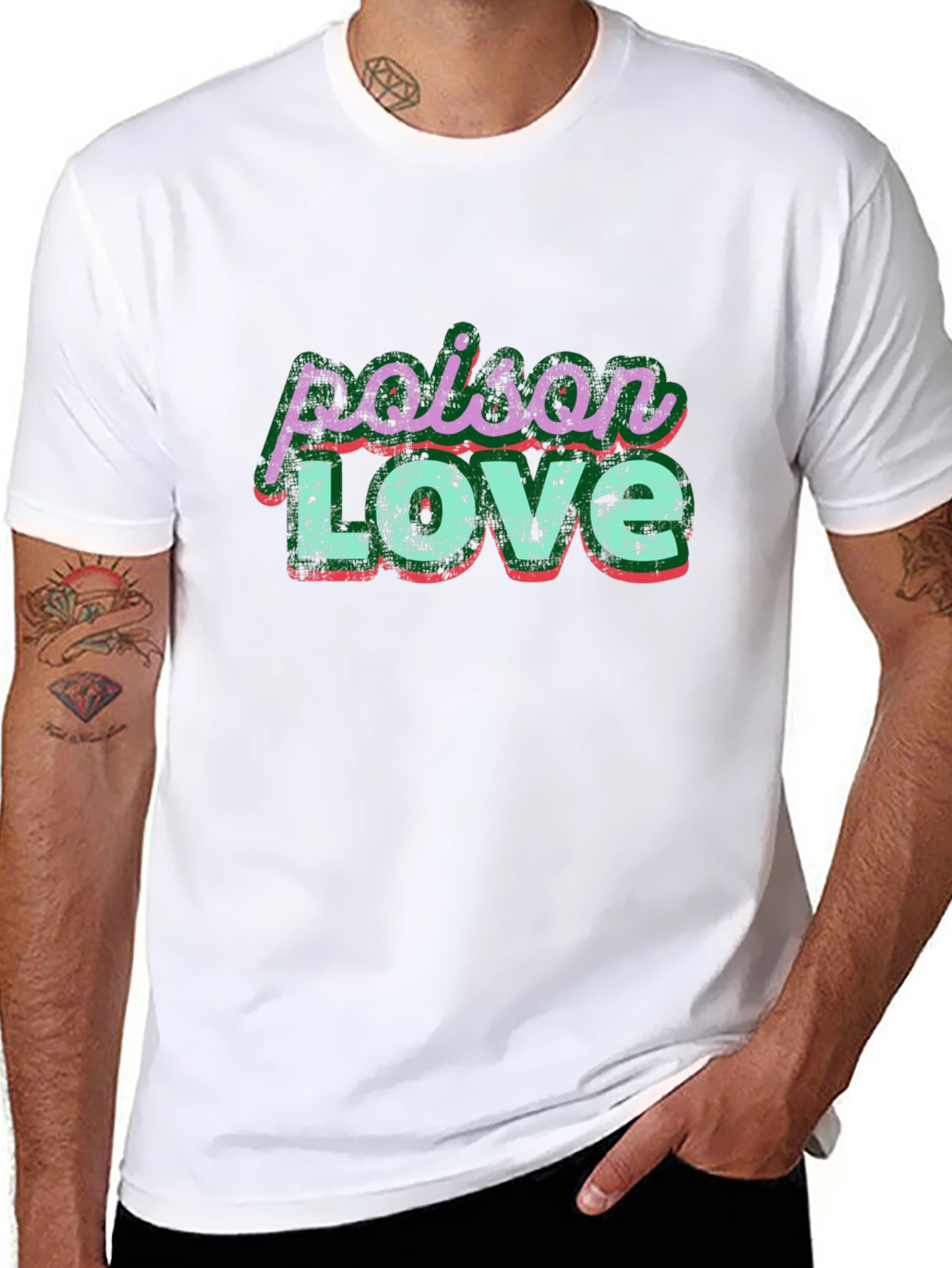 Poison Love Graphic Tee - Trendy Grunge Style