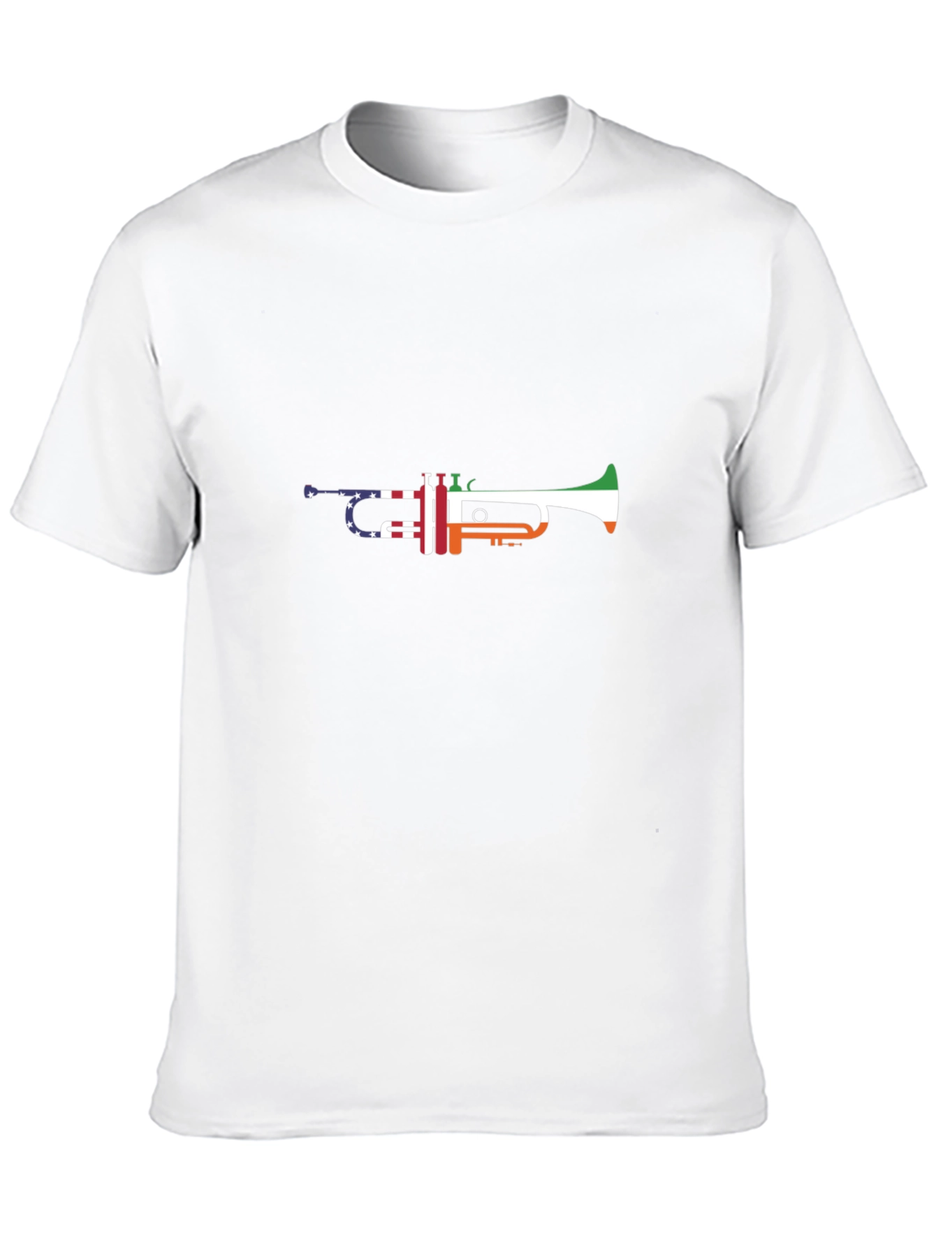 Patriotic Trumpet Graphic Black T-Shirt