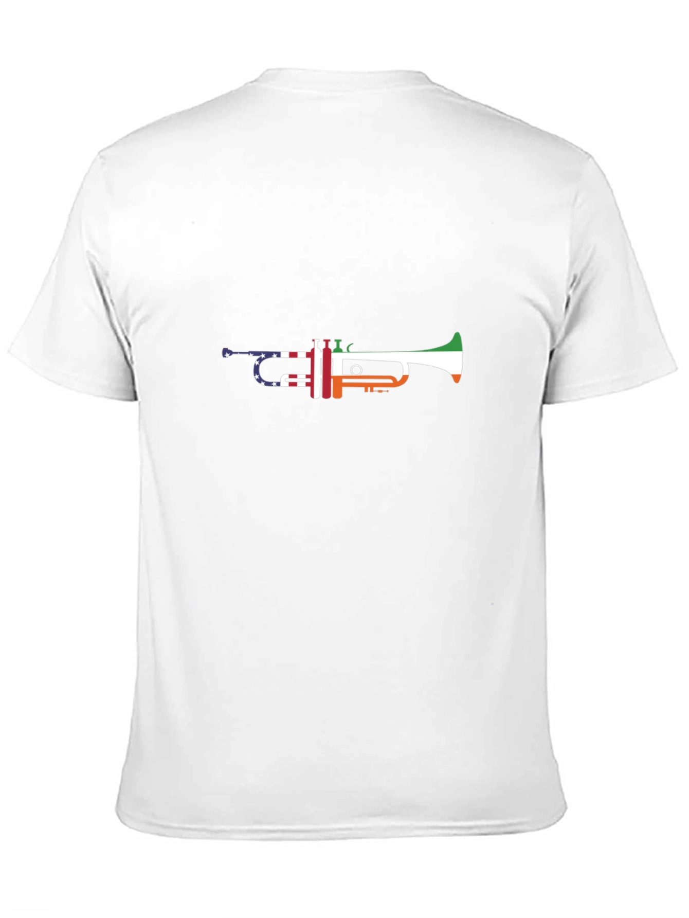 Patriotic Trumpet Graphic Black T-Shirt