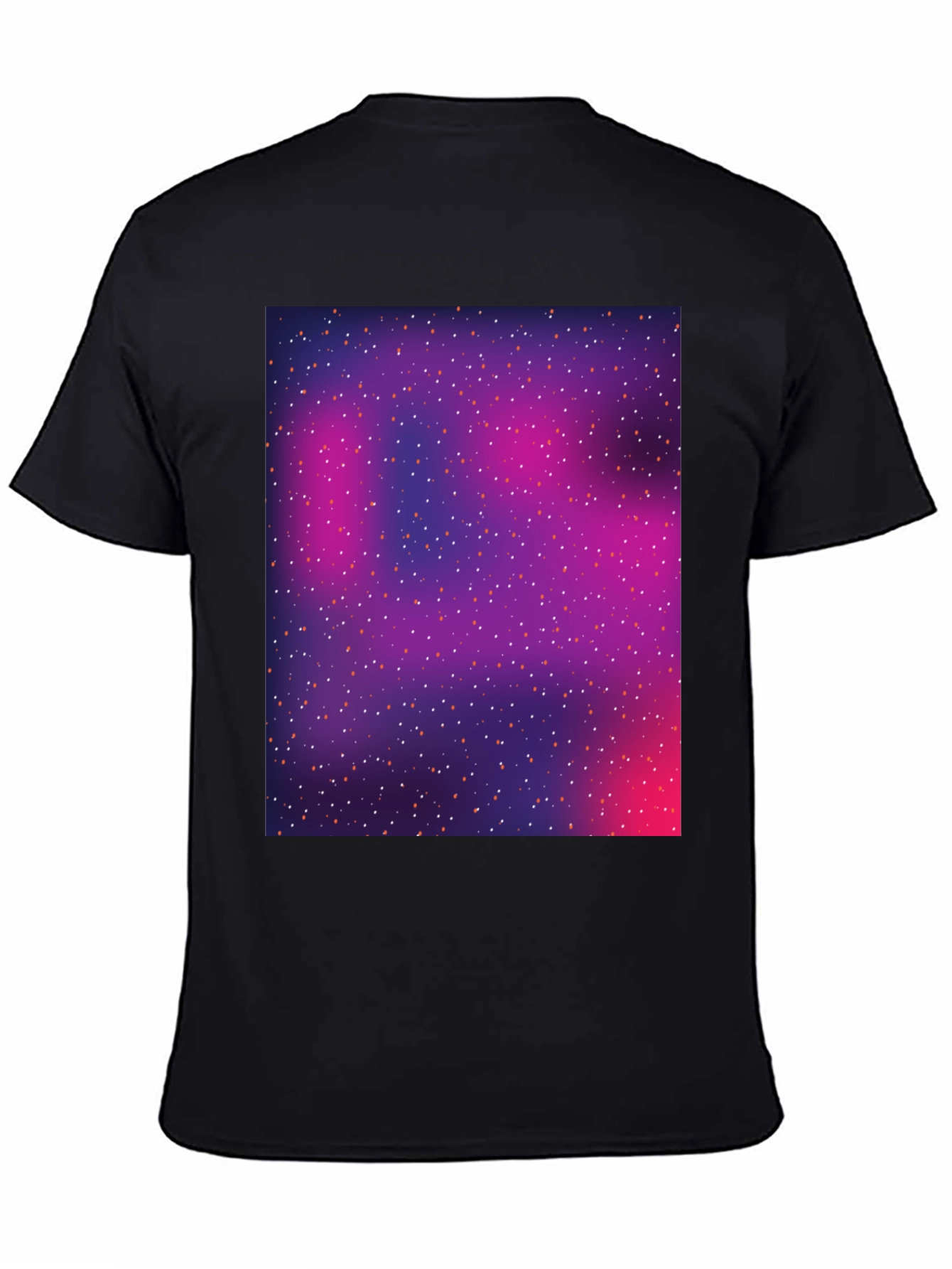 Galaxy Print Black T-Shirt - Stylish Space Design