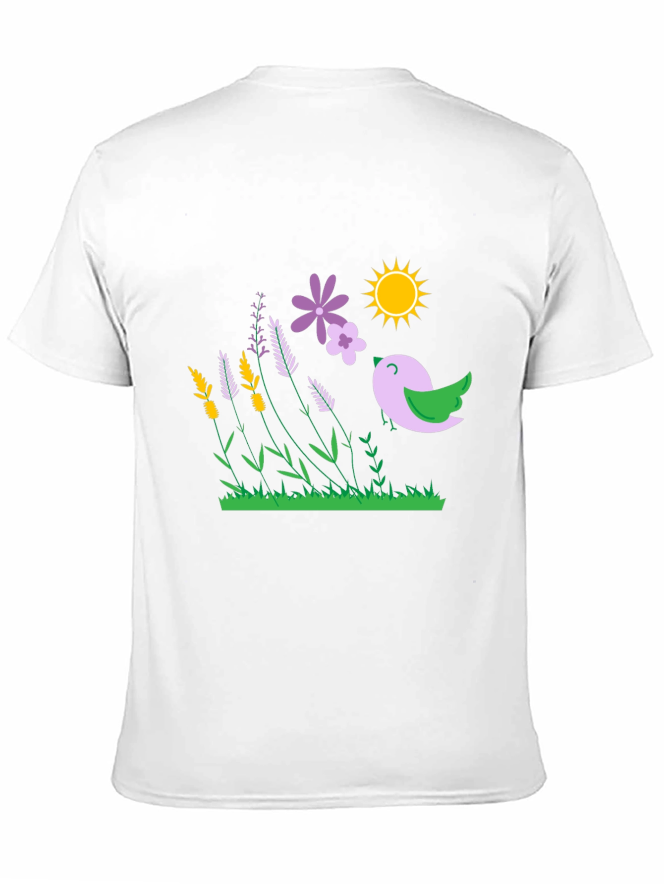 Floral Bird T-Shirt - Black Graphic Tee