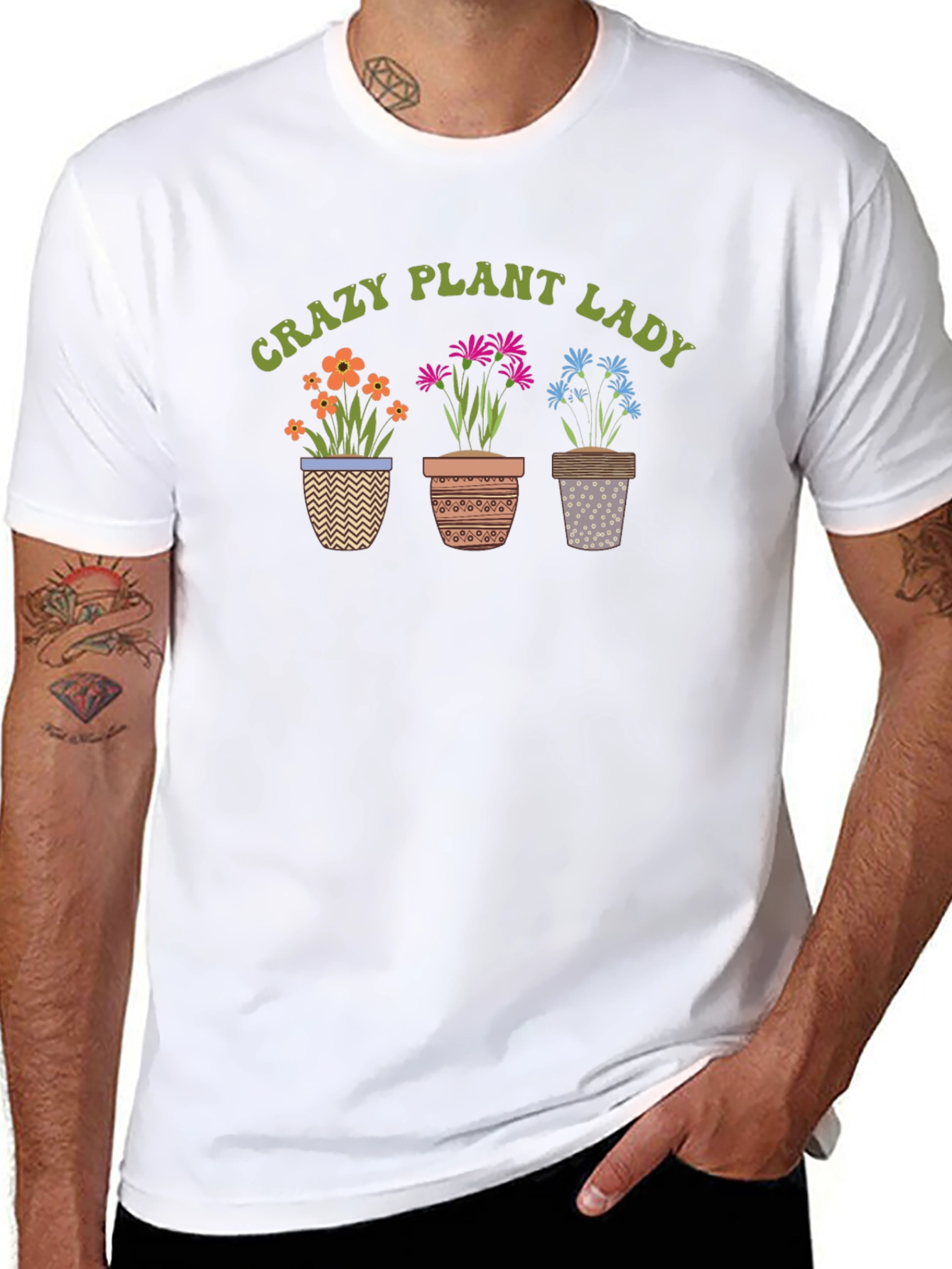 Crazy Plant Lady Graphic Tee - Gardening Humor