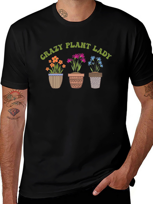 Crazy Plant Lady Graphic Tee - Gardening Humor