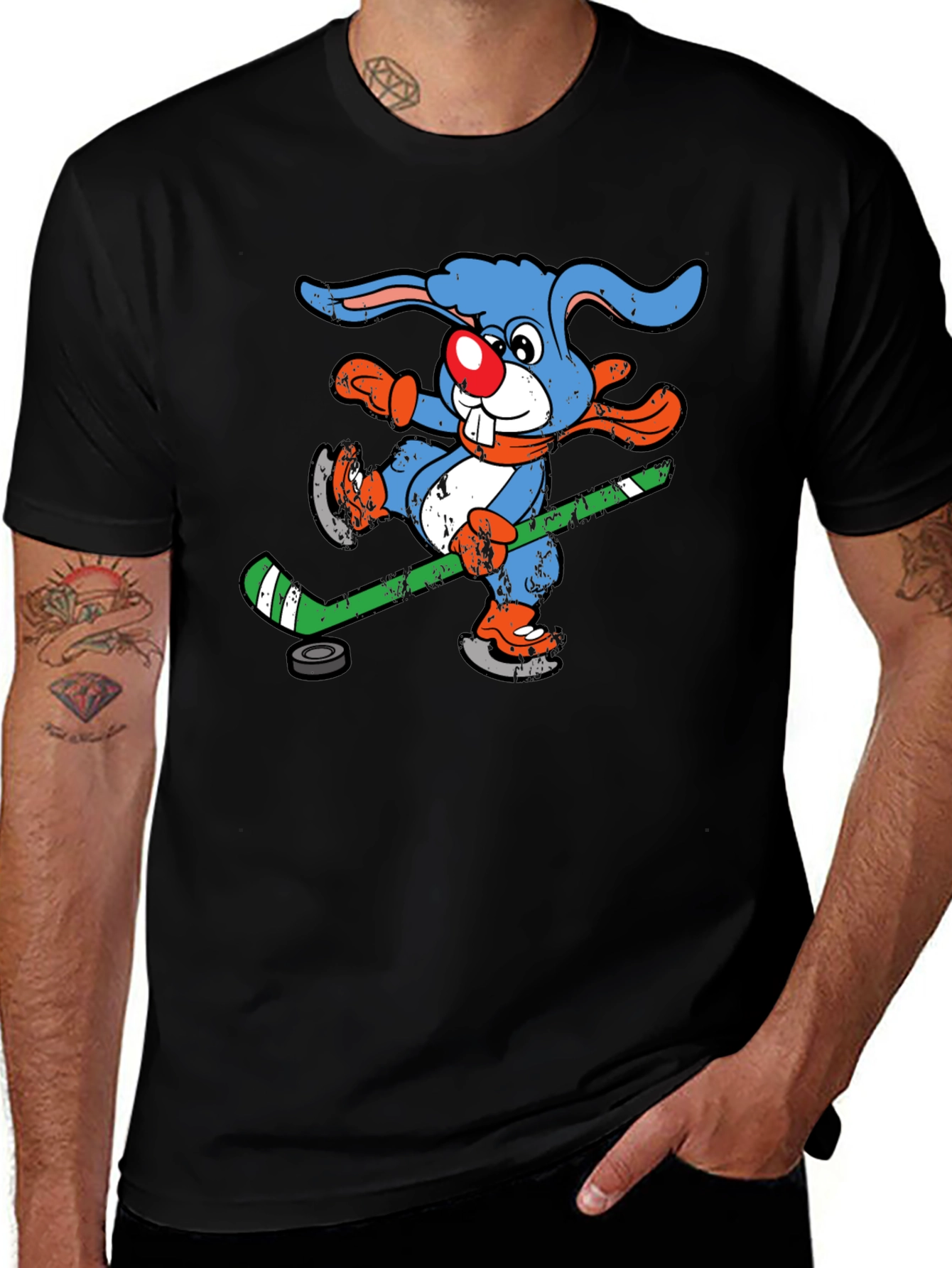 Funny Hockey Bunny T-Shirt