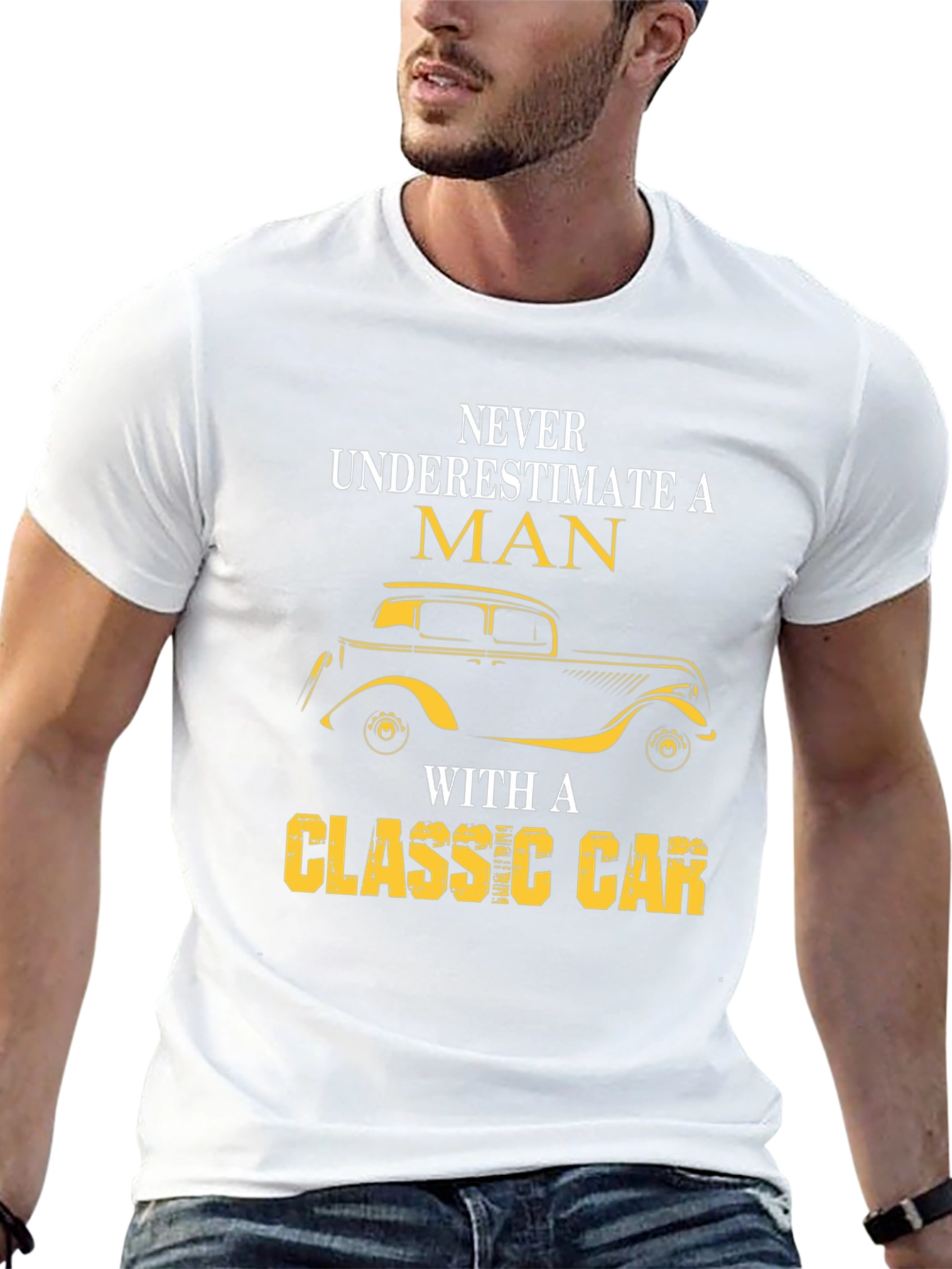 Classic Car Lover T-Shirt - Never Underestimate A Man
