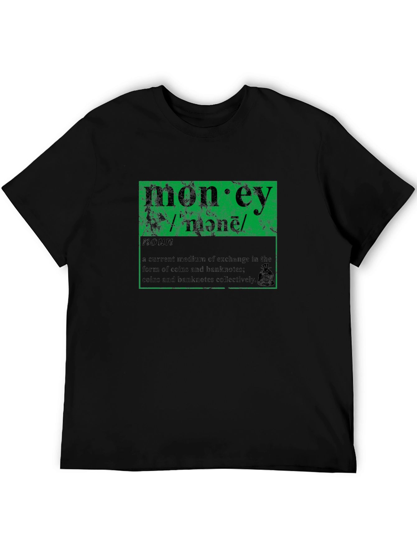 Money Definition Graphic T-Shirt - Black