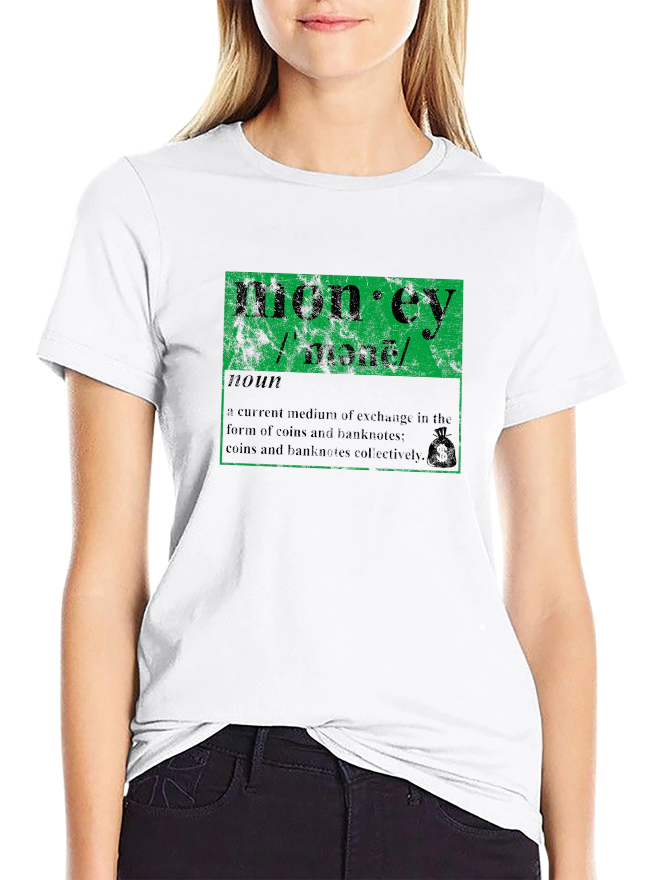 Money Definition Graphic T-Shirt - Black