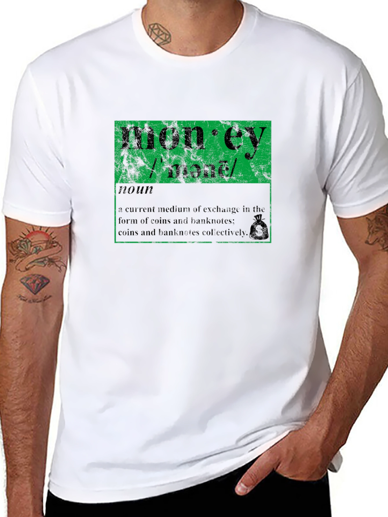 Money Definition Graphic T-Shirt - Black