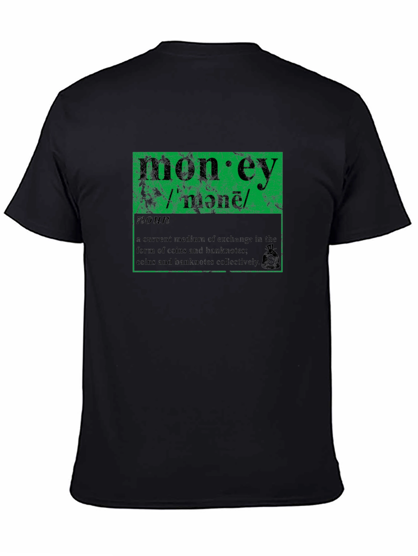 Money Definition Graphic T-Shirt - Black