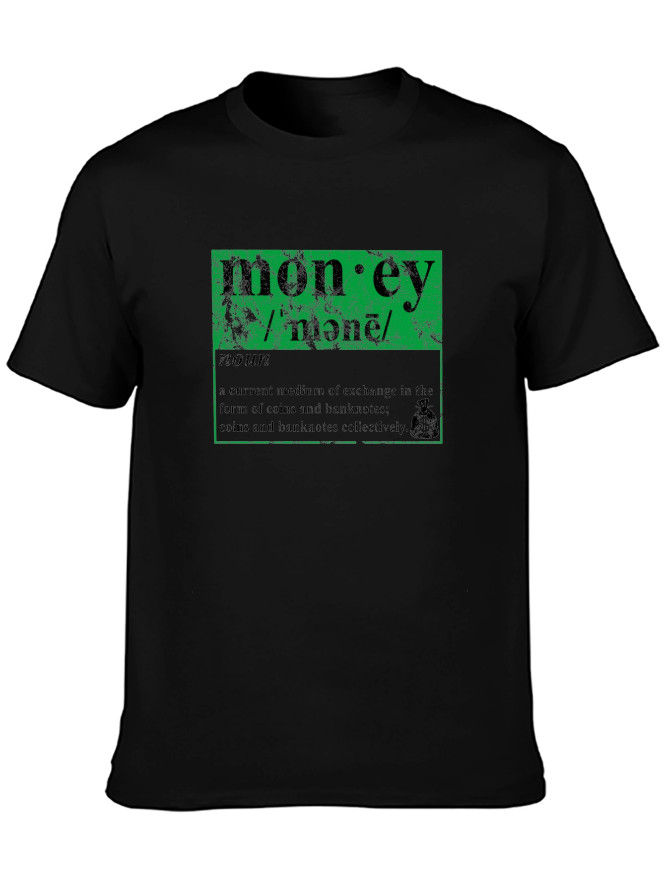 Money Definition Graphic T-Shirt - Black