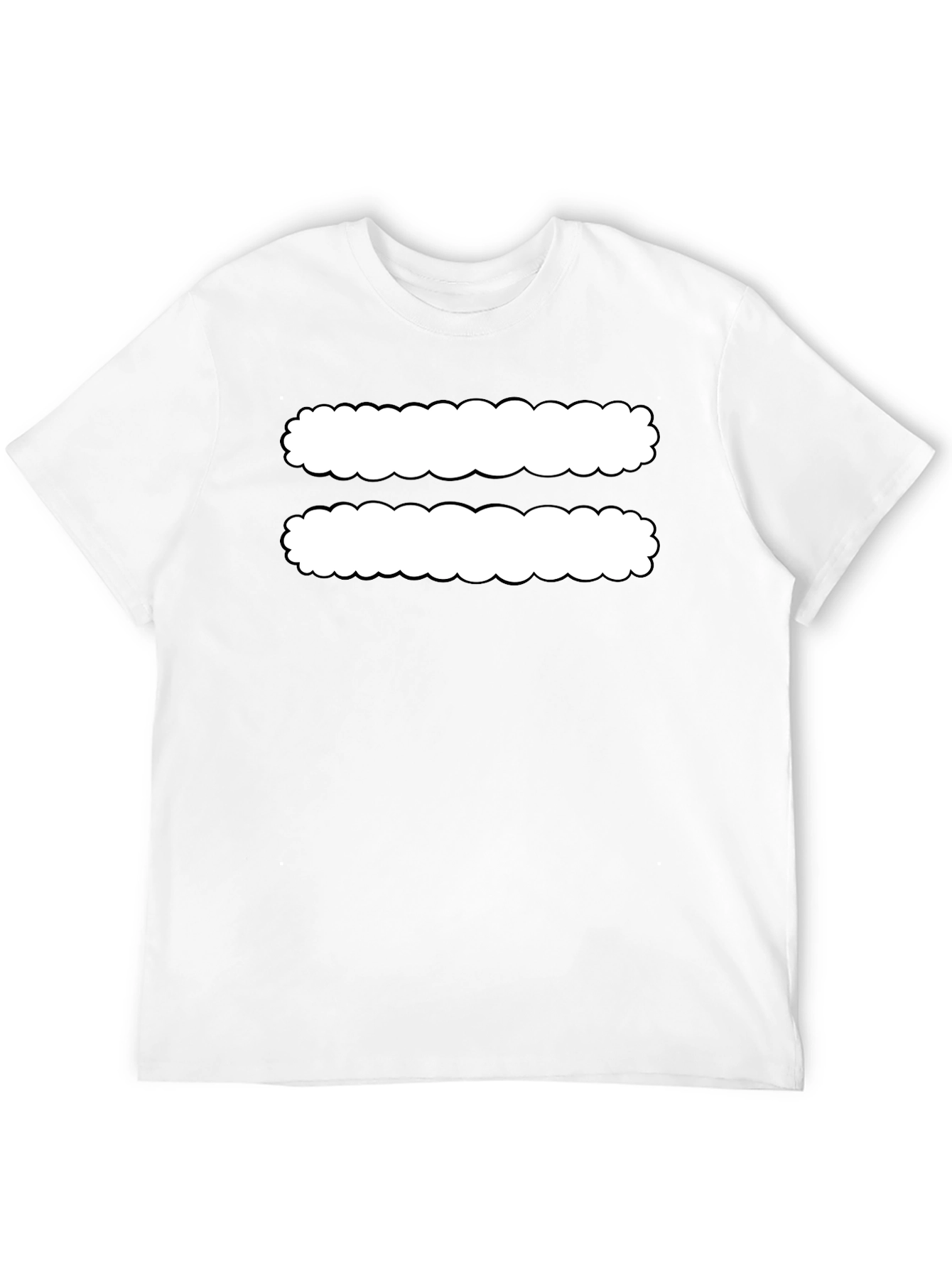 Black T-Shirt with White Equals Sign Design