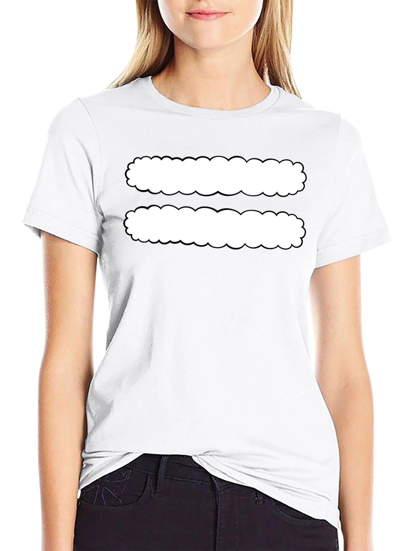Black T-Shirt with White Equals Sign Design