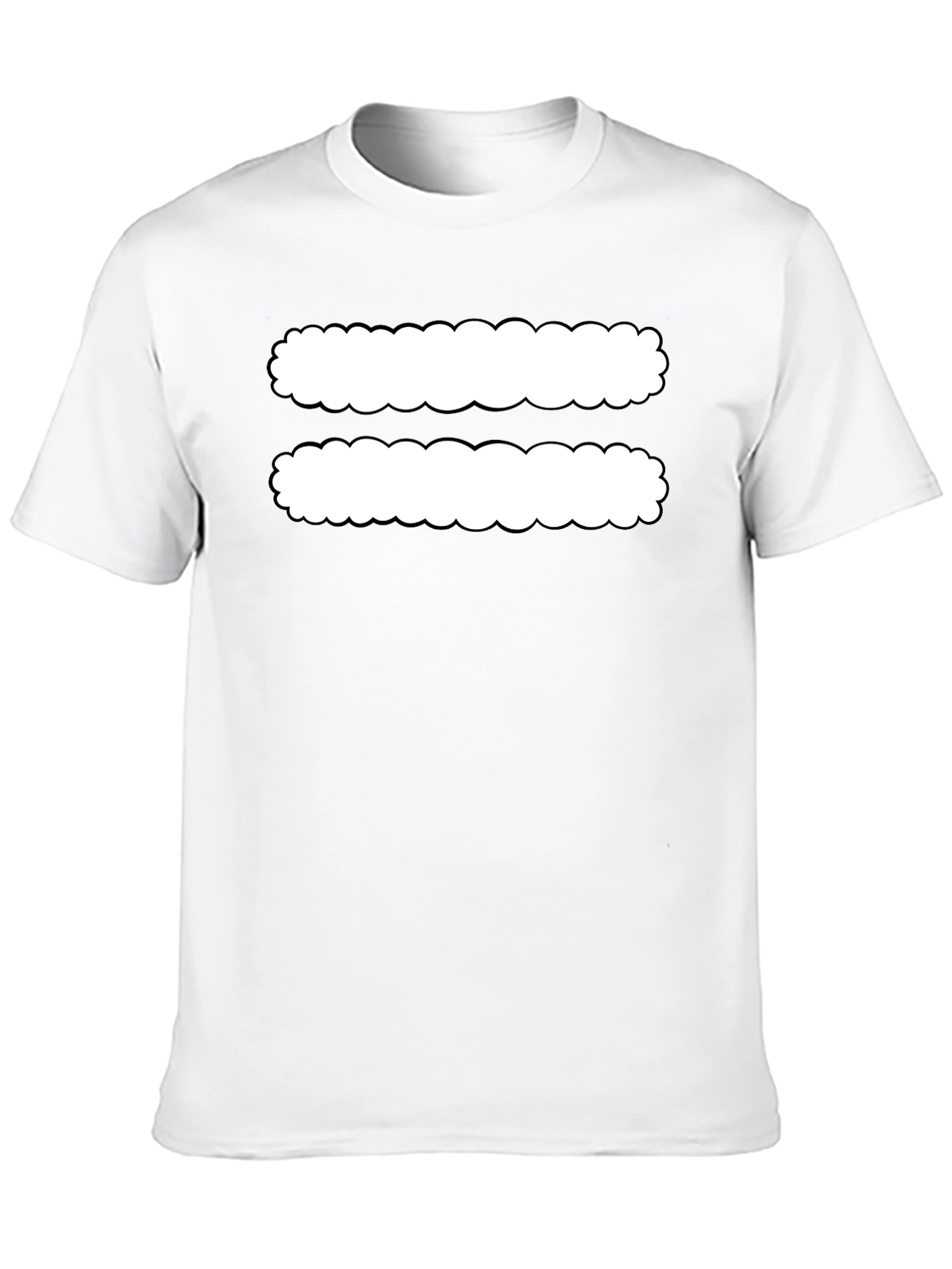 Black T-Shirt with White Equals Sign Design