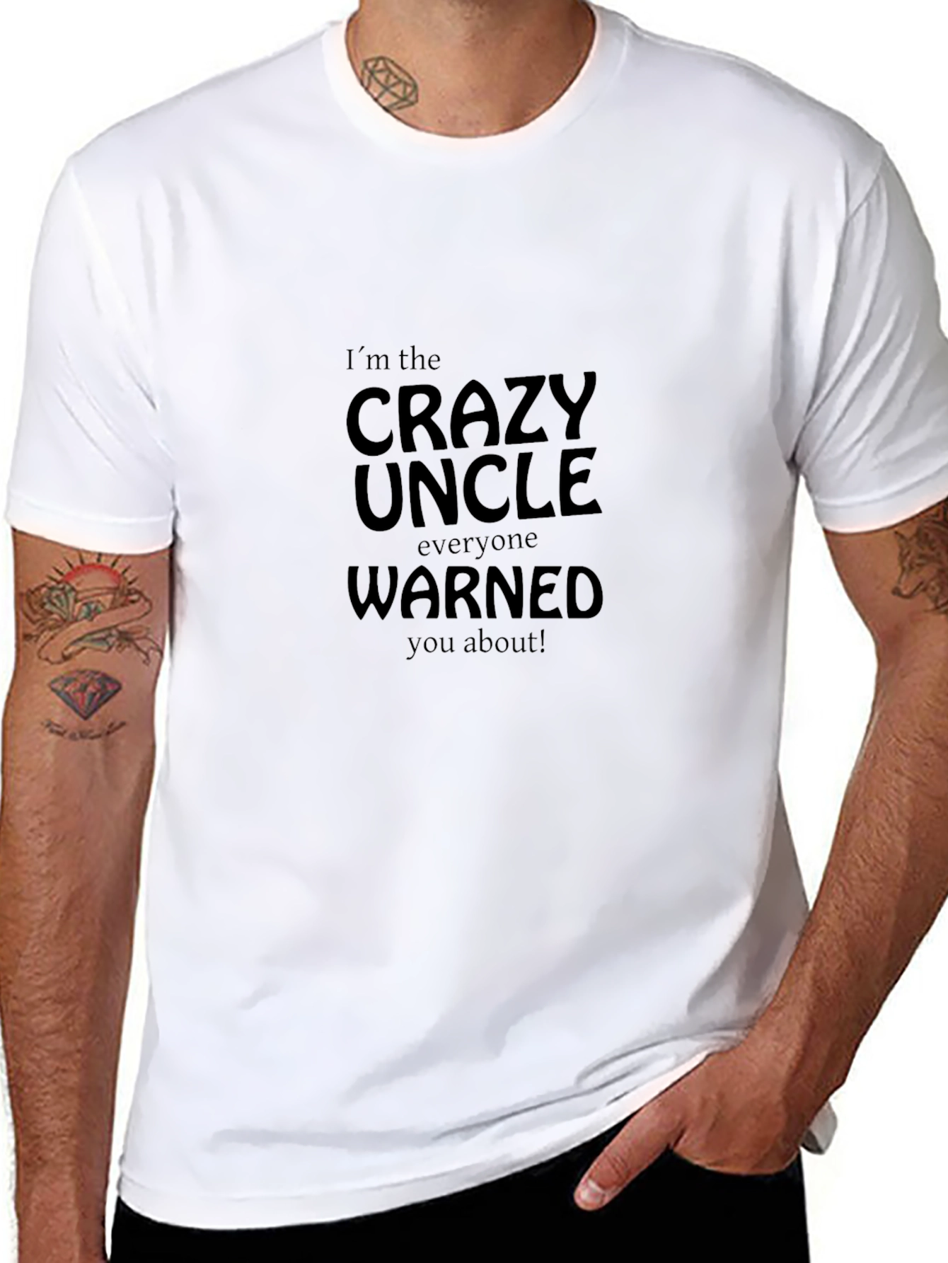 Crazy Uncle Graphic T-Shirt - Black