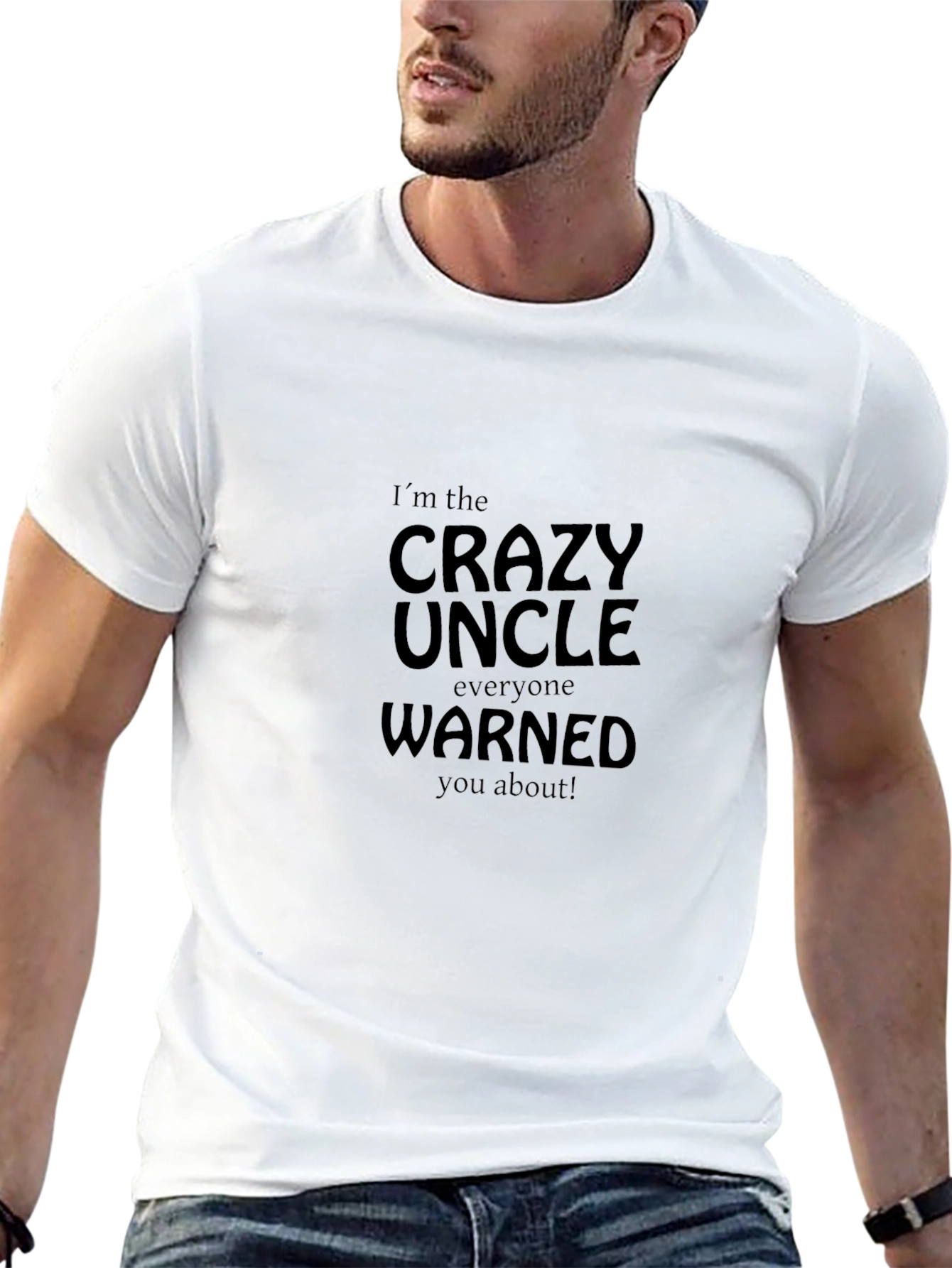 Crazy Uncle Graphic T-Shirt - Black
