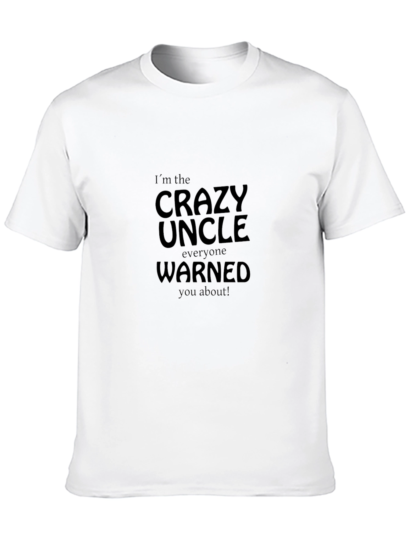 Crazy Uncle Graphic T-Shirt - Black