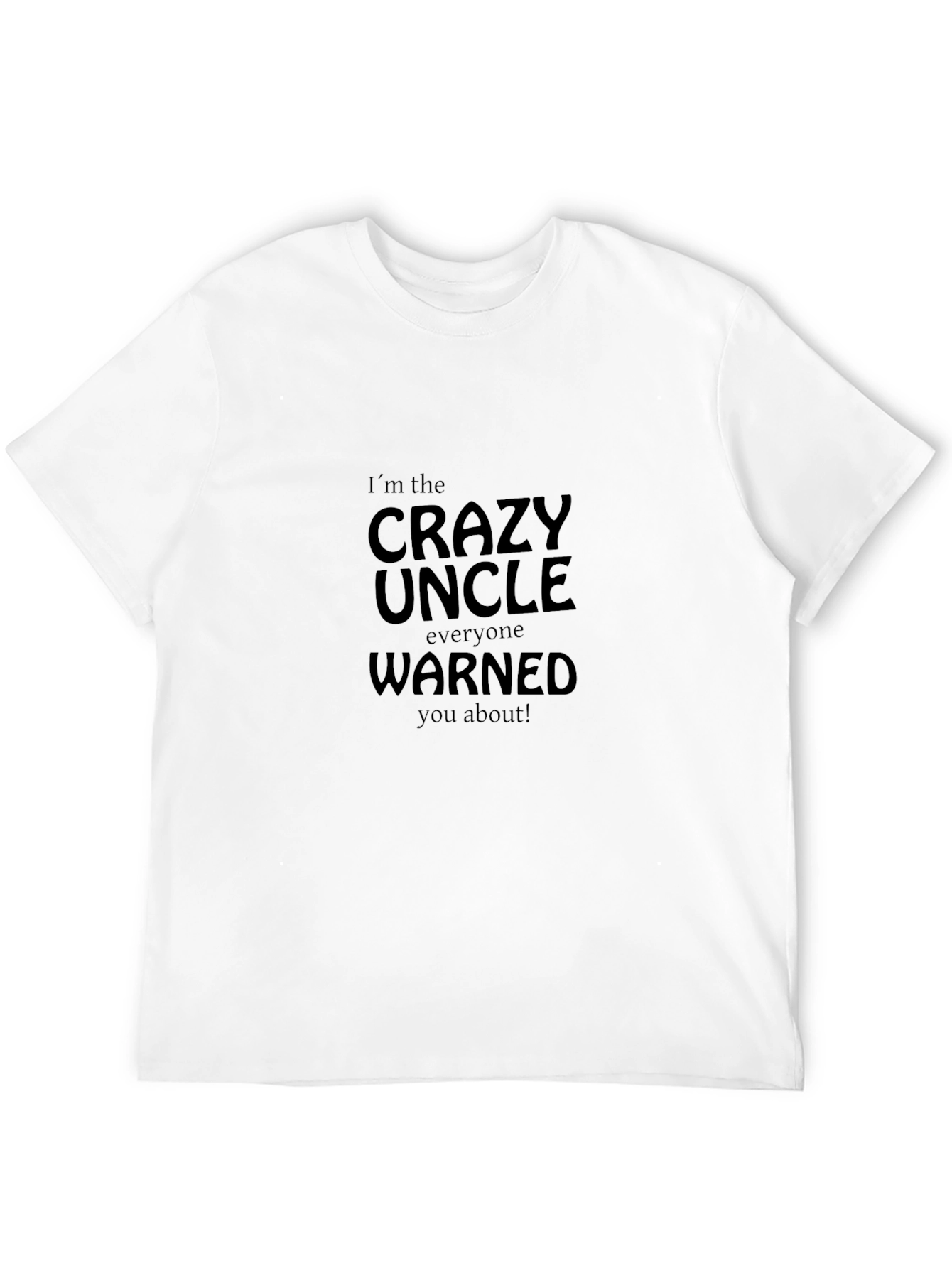 Crazy Uncle Graphic T-Shirt - Black