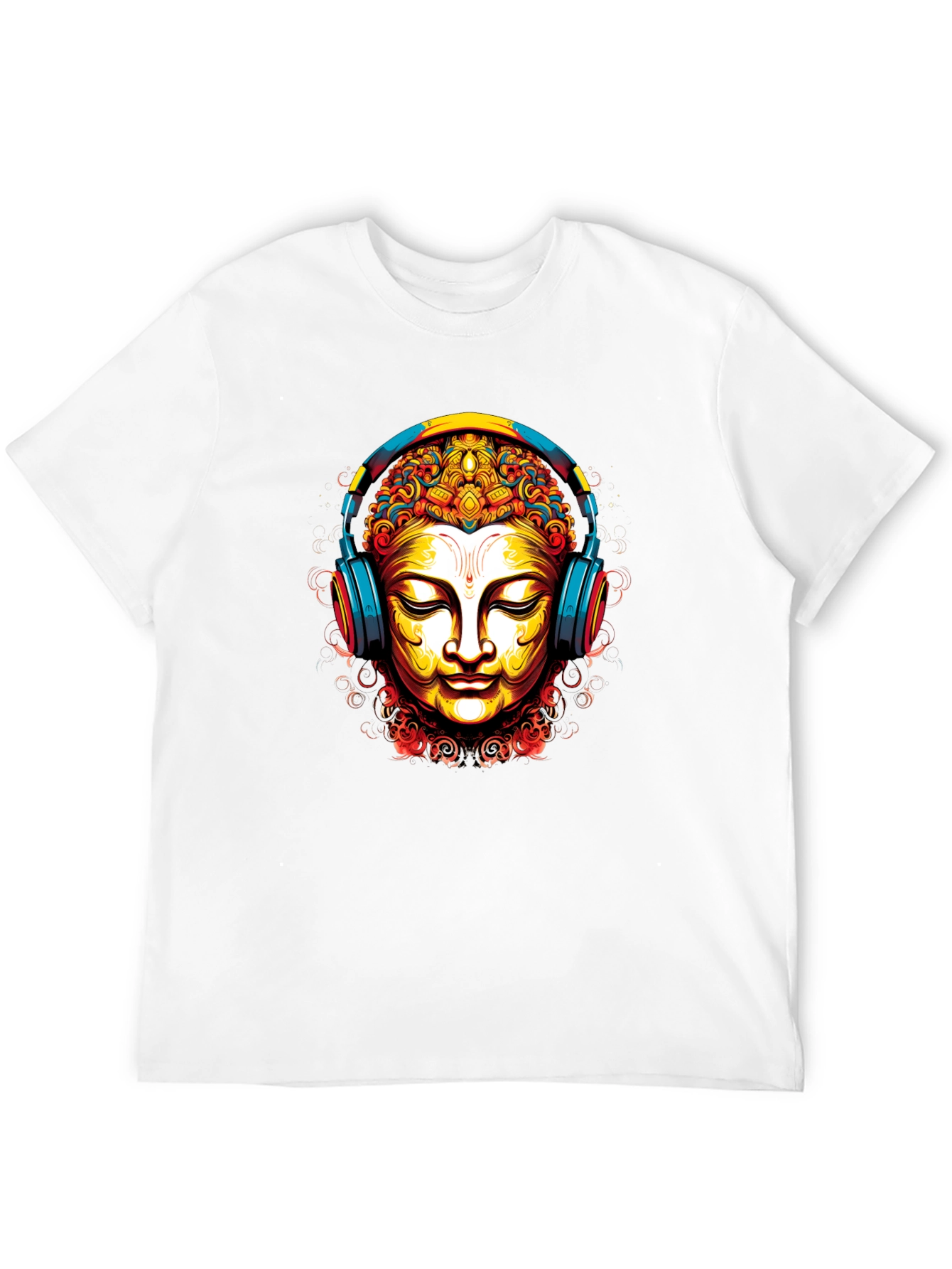 Buddha Headphones Graphic Tee - Black T-Shirt
