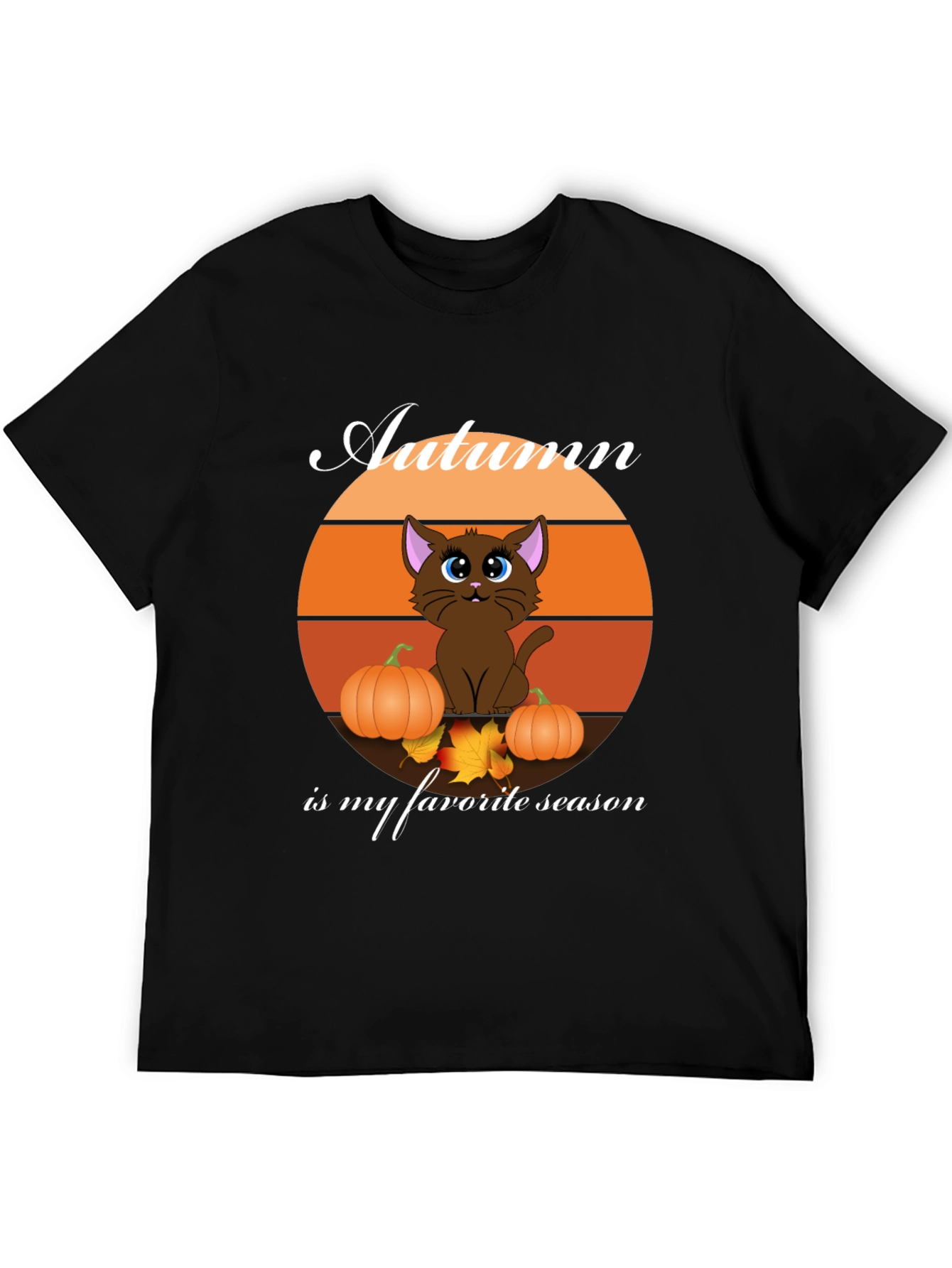 Autumn Cat T-Shirt - Fall Season Apparel