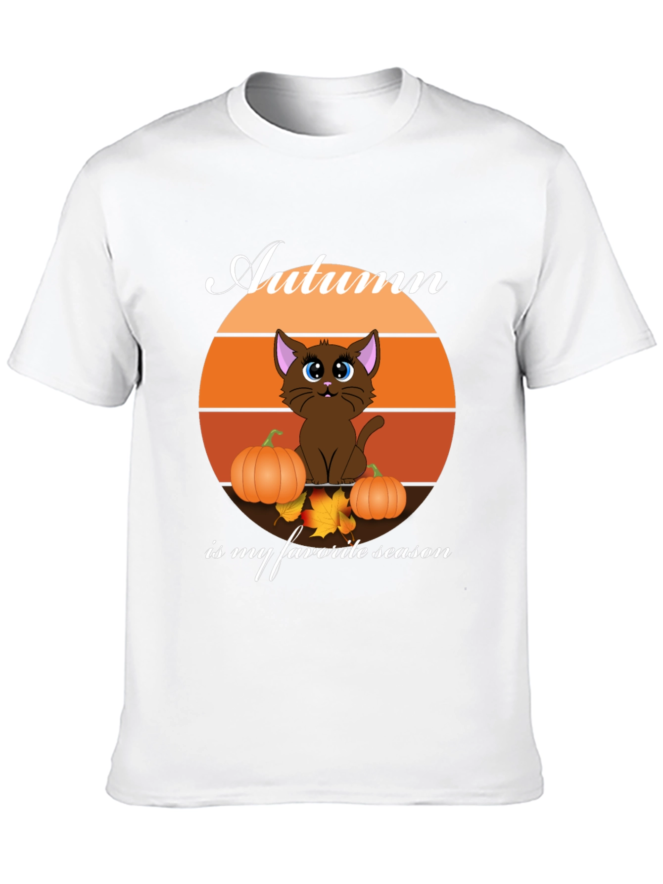 Autumn Cat T-Shirt - Fall Season Apparel