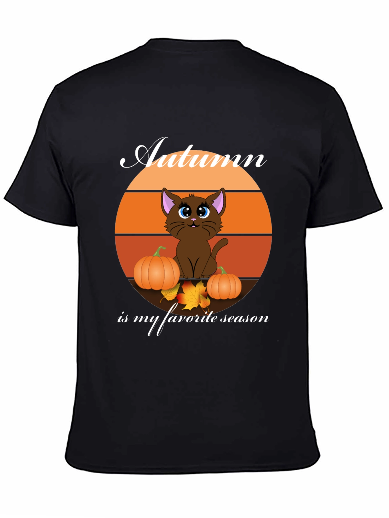 Autumn Cat T-Shirt - Fall Season Apparel