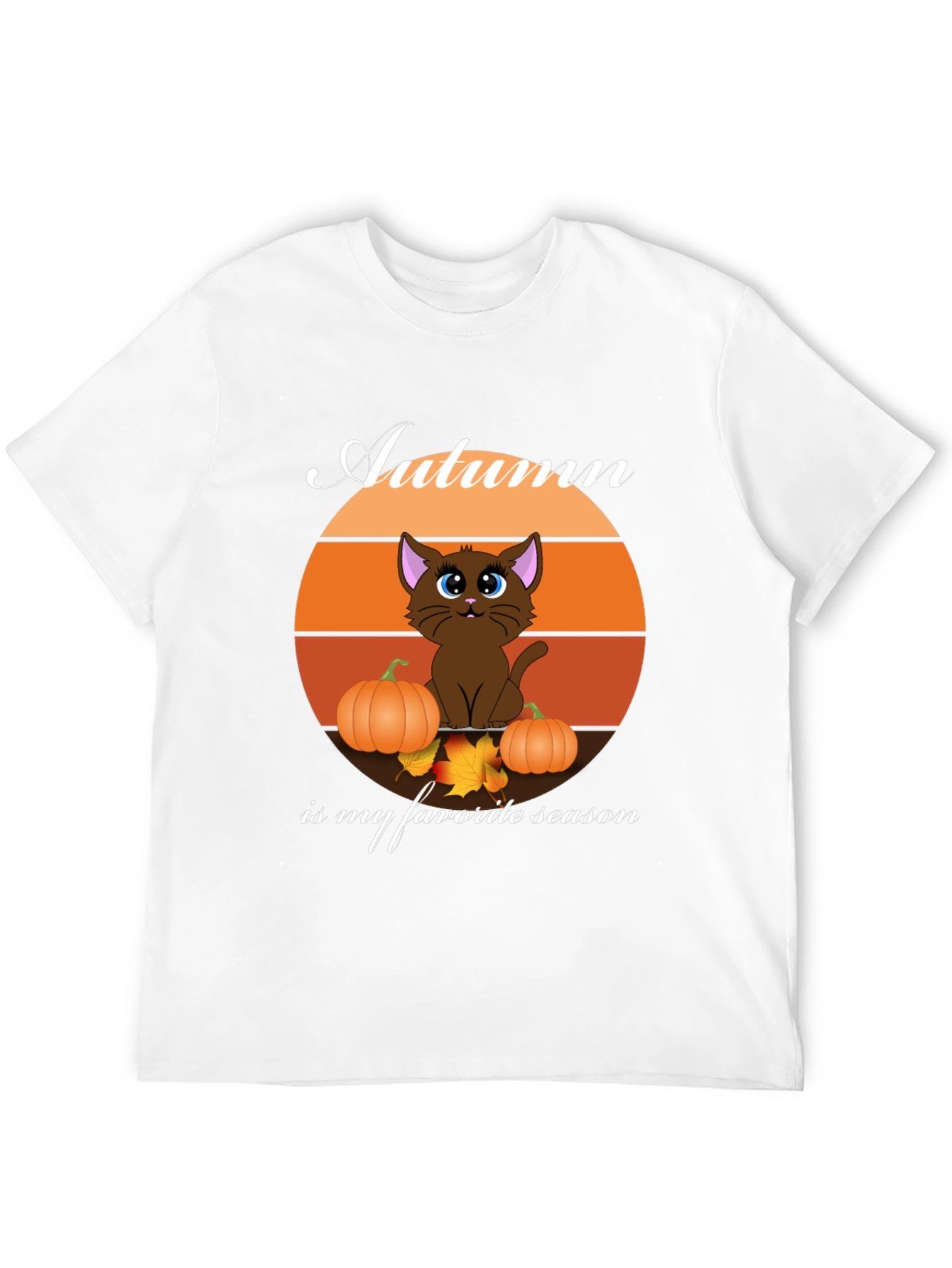 Autumn Cat T-Shirt - Fall Season Apparel