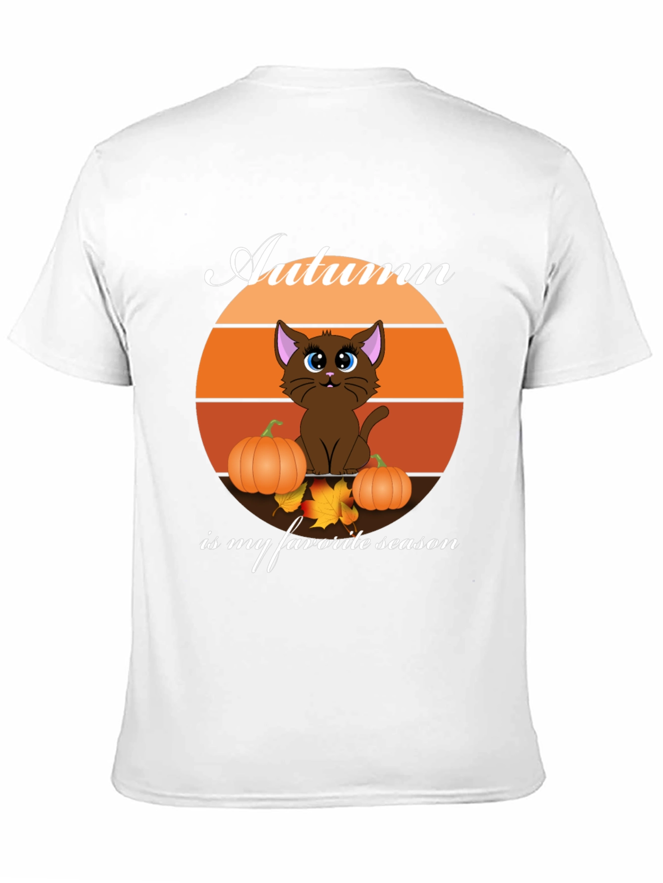 Autumn Cat T-Shirt - Fall Season Apparel