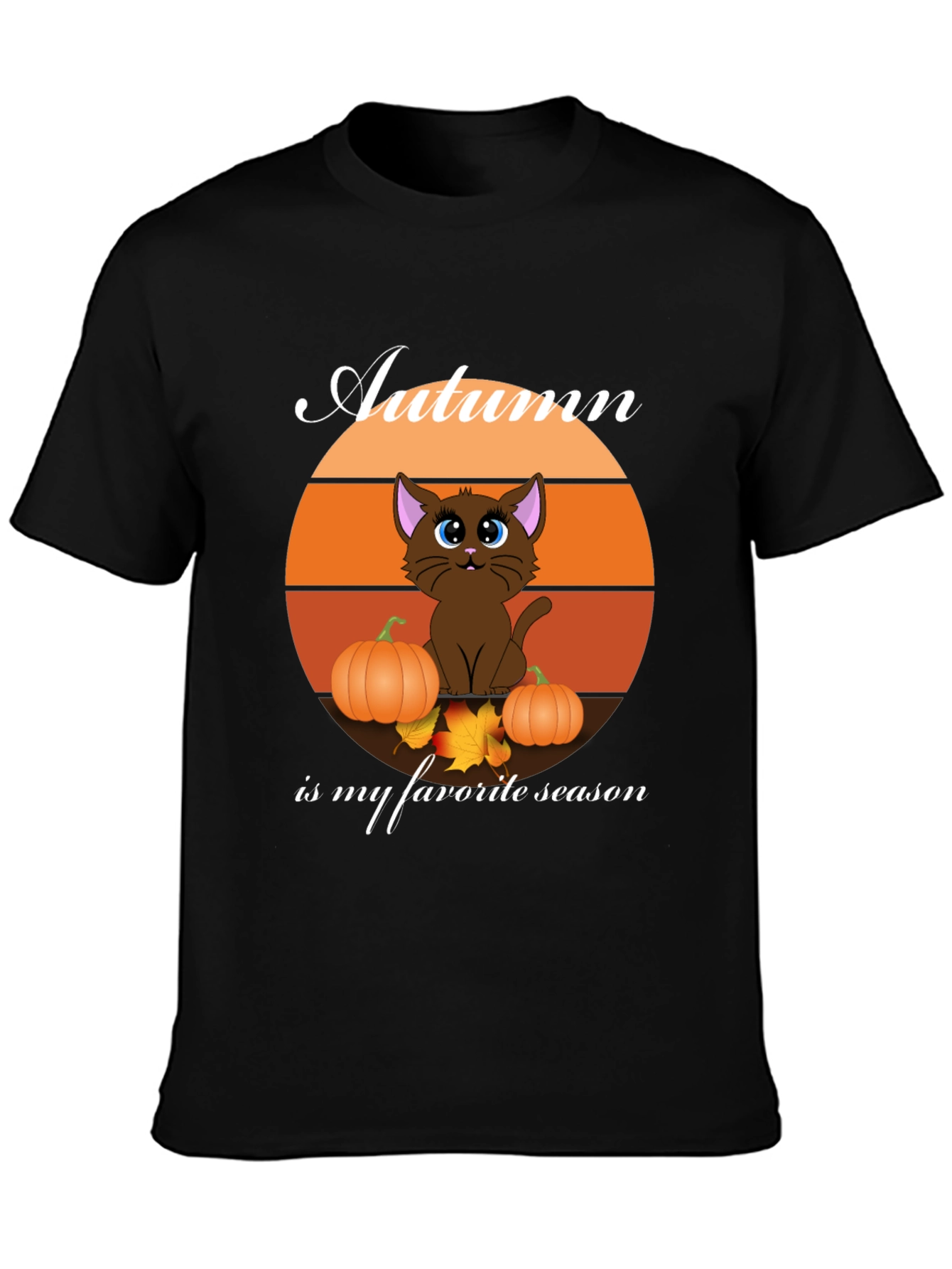Autumn Cat T-Shirt - Fall Season Apparel