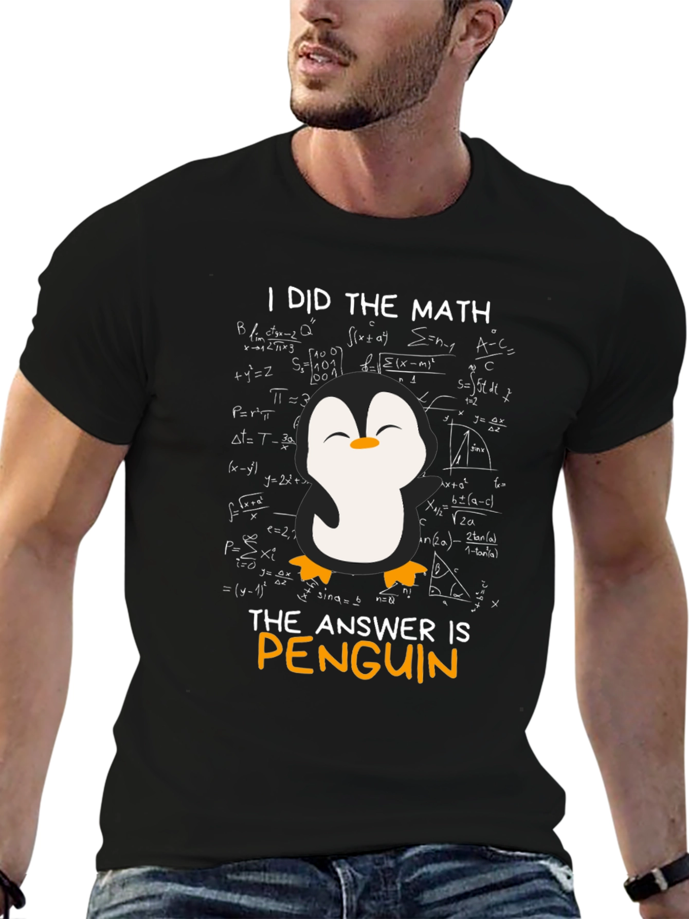 Math Penguin Graphic T-Shirt