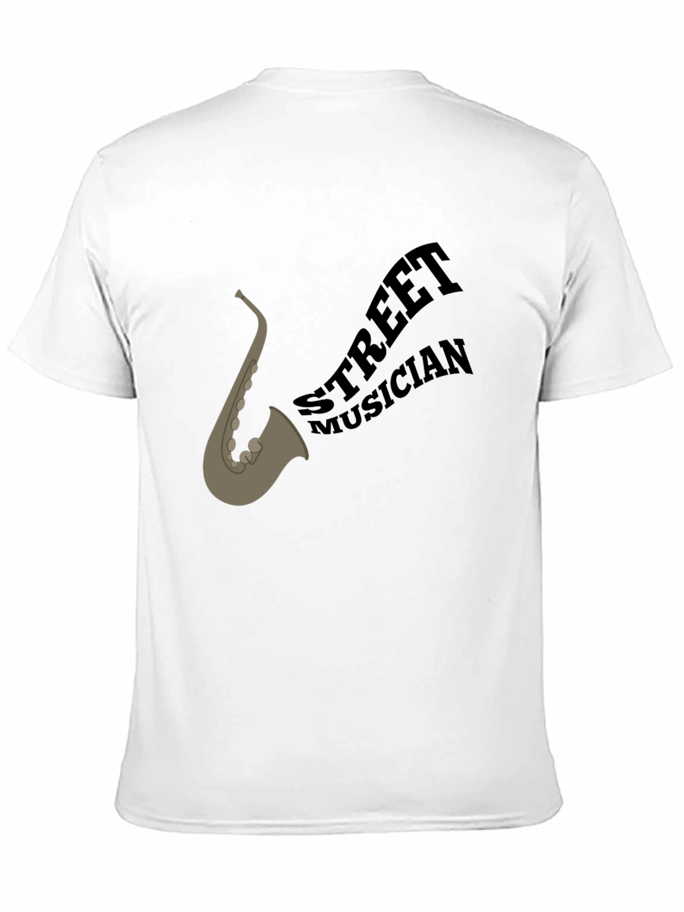 Street Musician Saxophone Graphic Black Tee