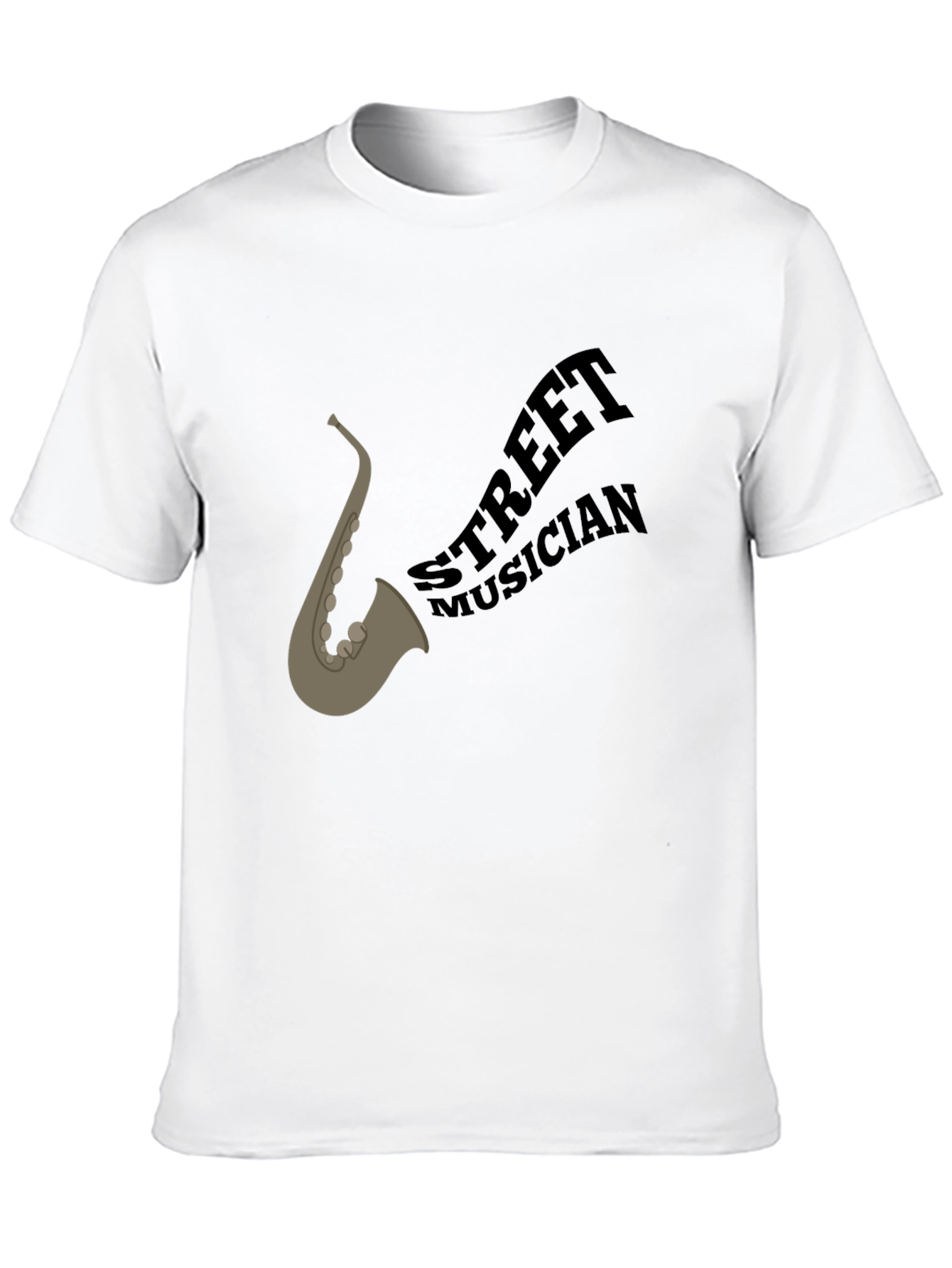 Street Musician Saxophone Graphic Black Tee