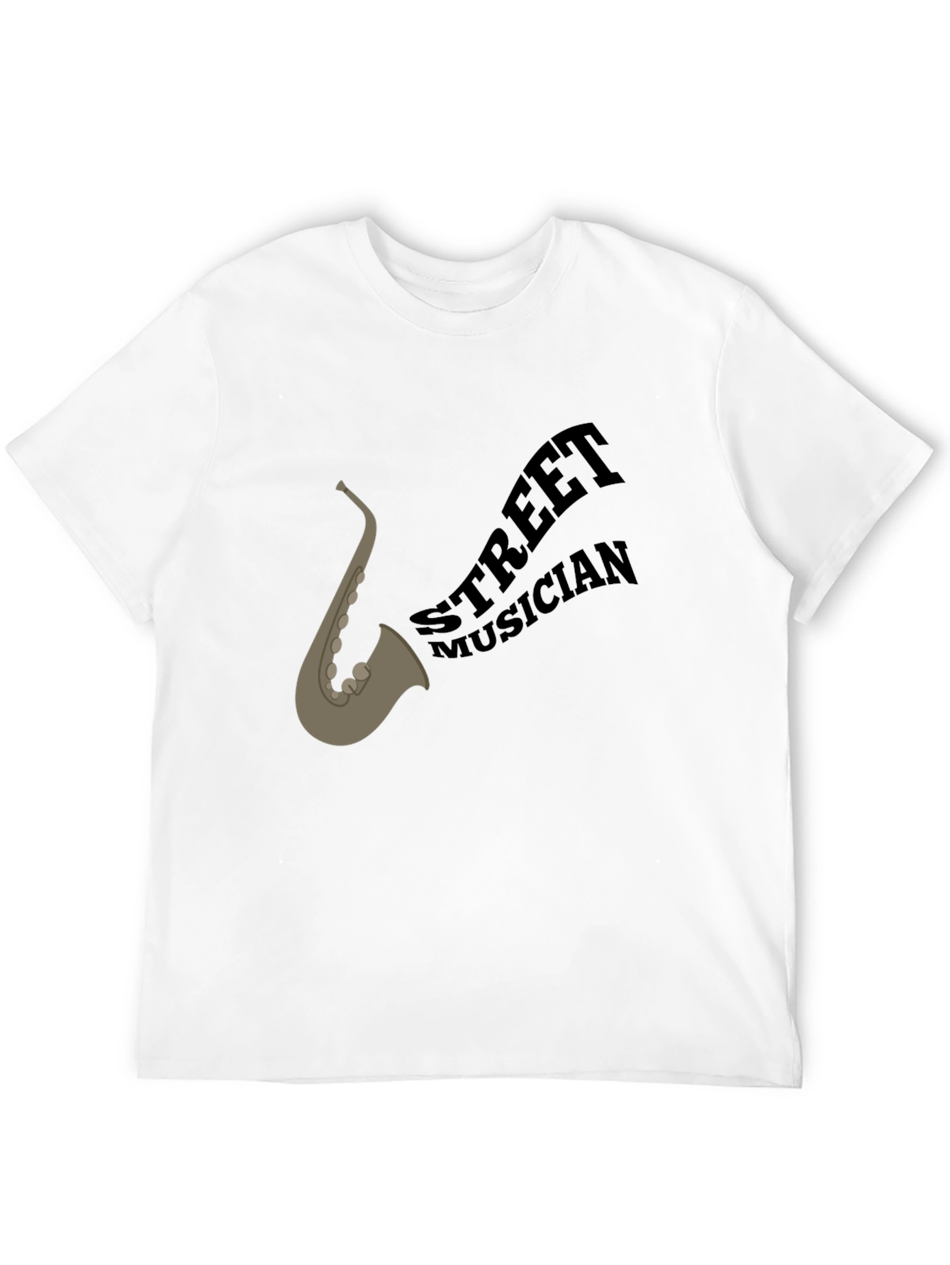 Street Musician Saxophone Graphic Black Tee