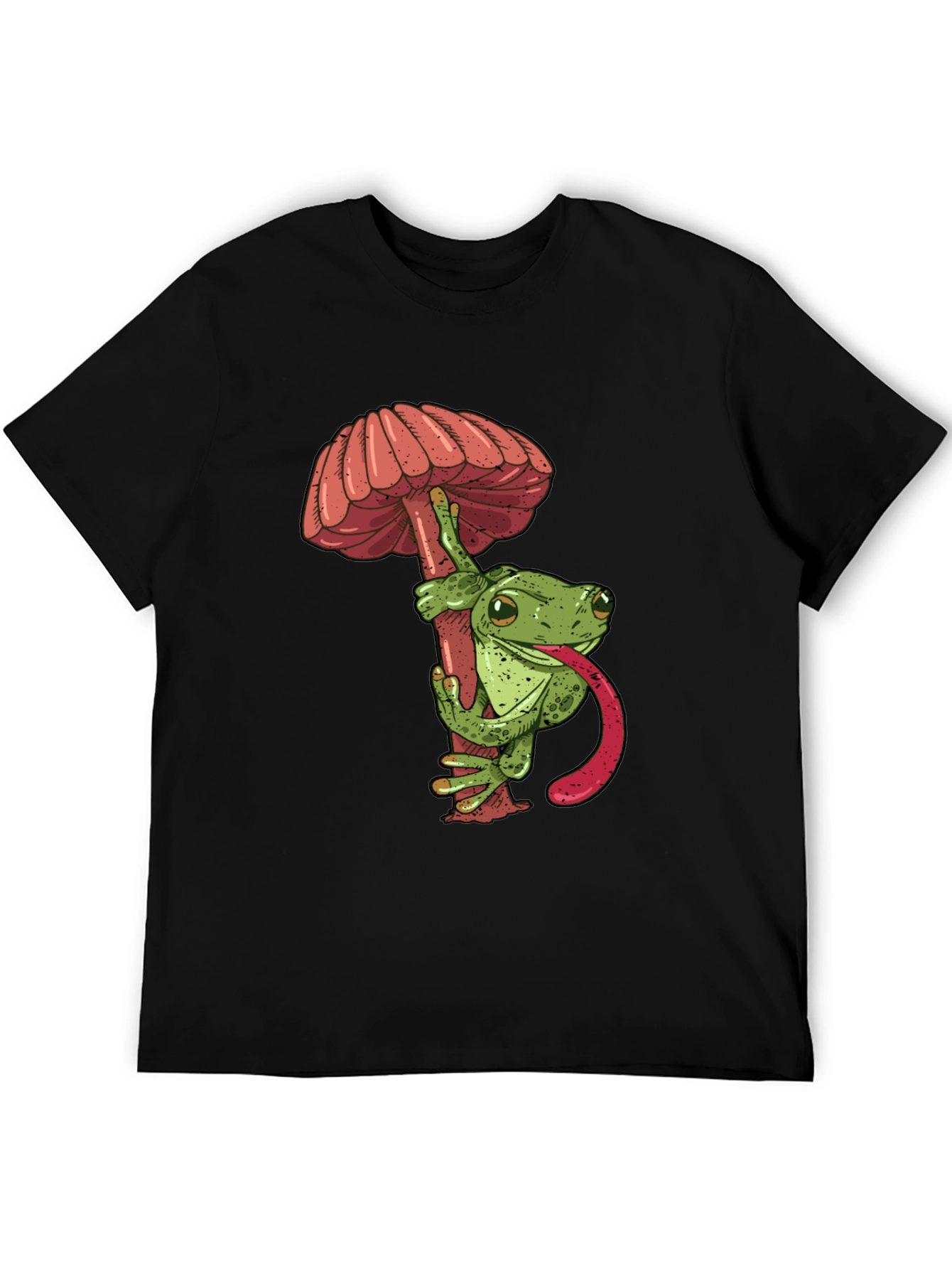 Frog & Mushroom Graphic Tee - Cool Unique Design!