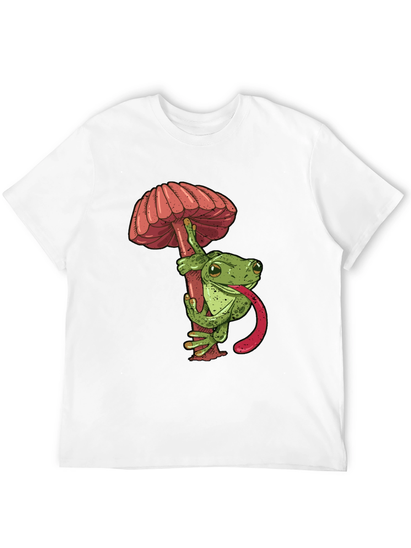 Frog & Mushroom Graphic Tee - Cool Unique Design!