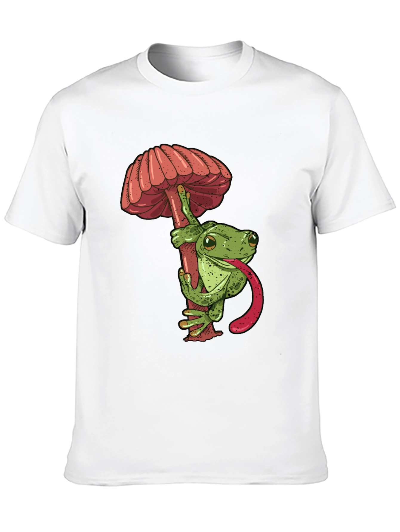 Frog & Mushroom Graphic Tee - Cool Unique Design!