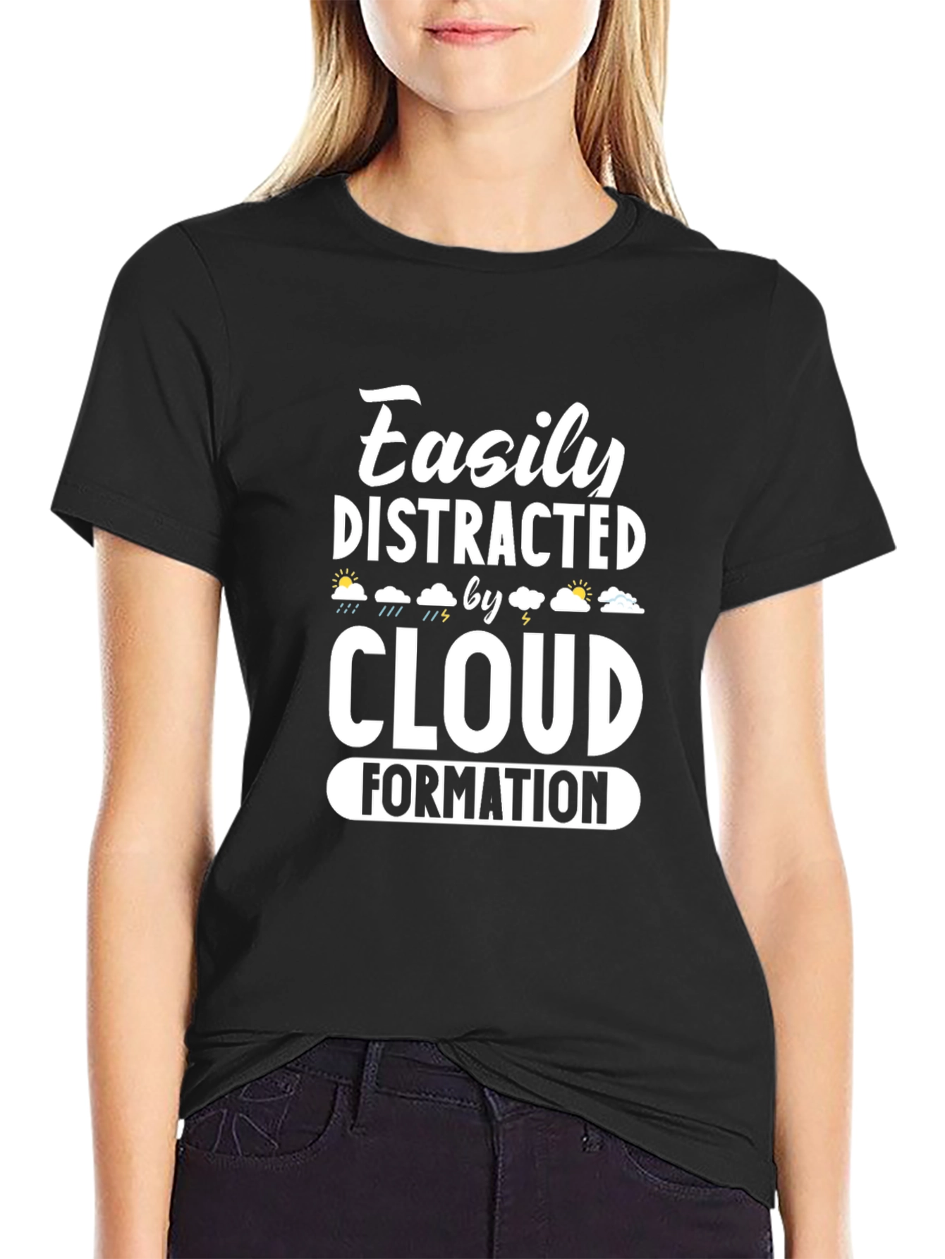 Easily Distracted by Cloud Formation T-Shirt