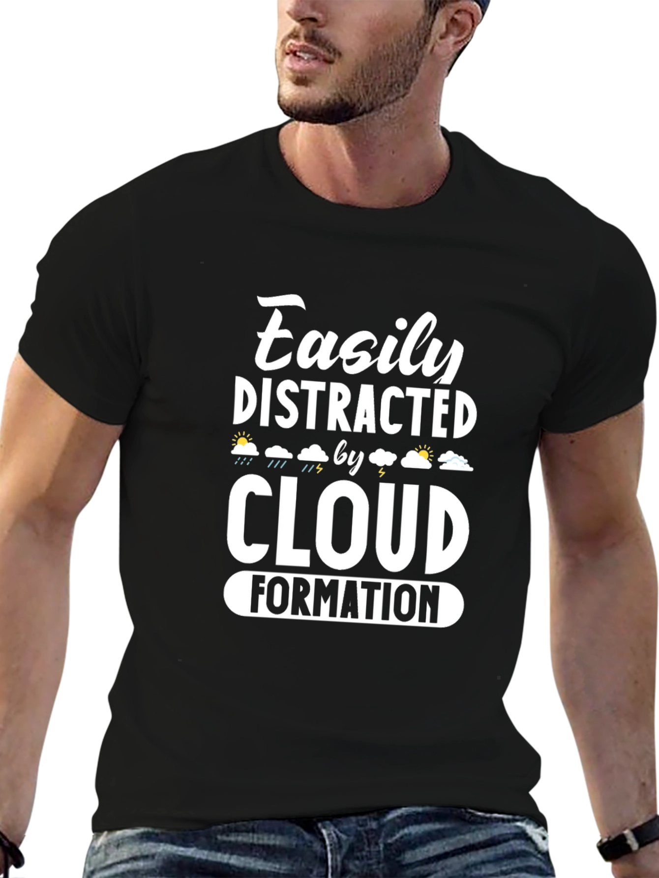 Easily Distracted by Cloud Formation T-Shirt