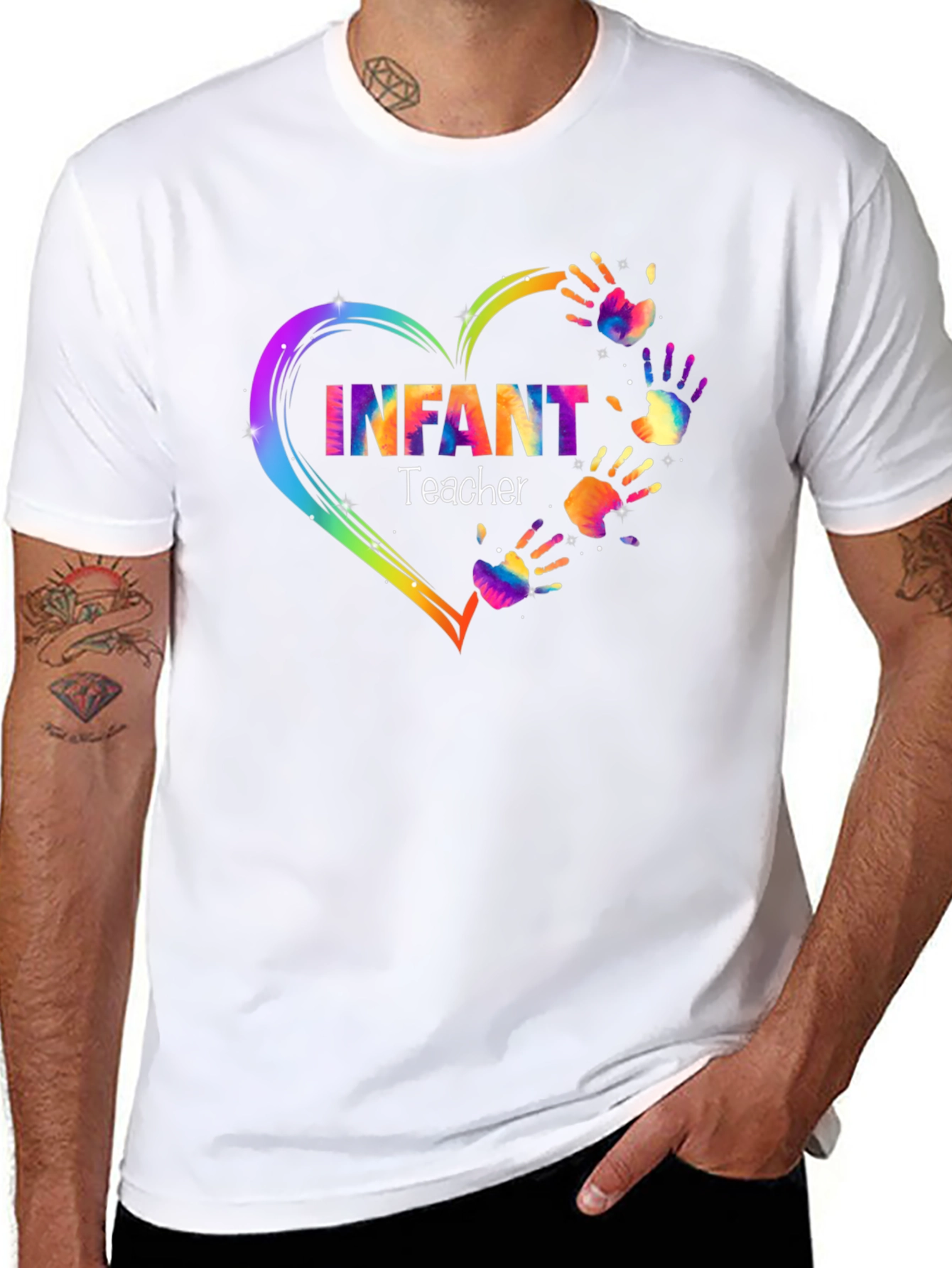 Infant Teacher Heart Hands T-Shirt