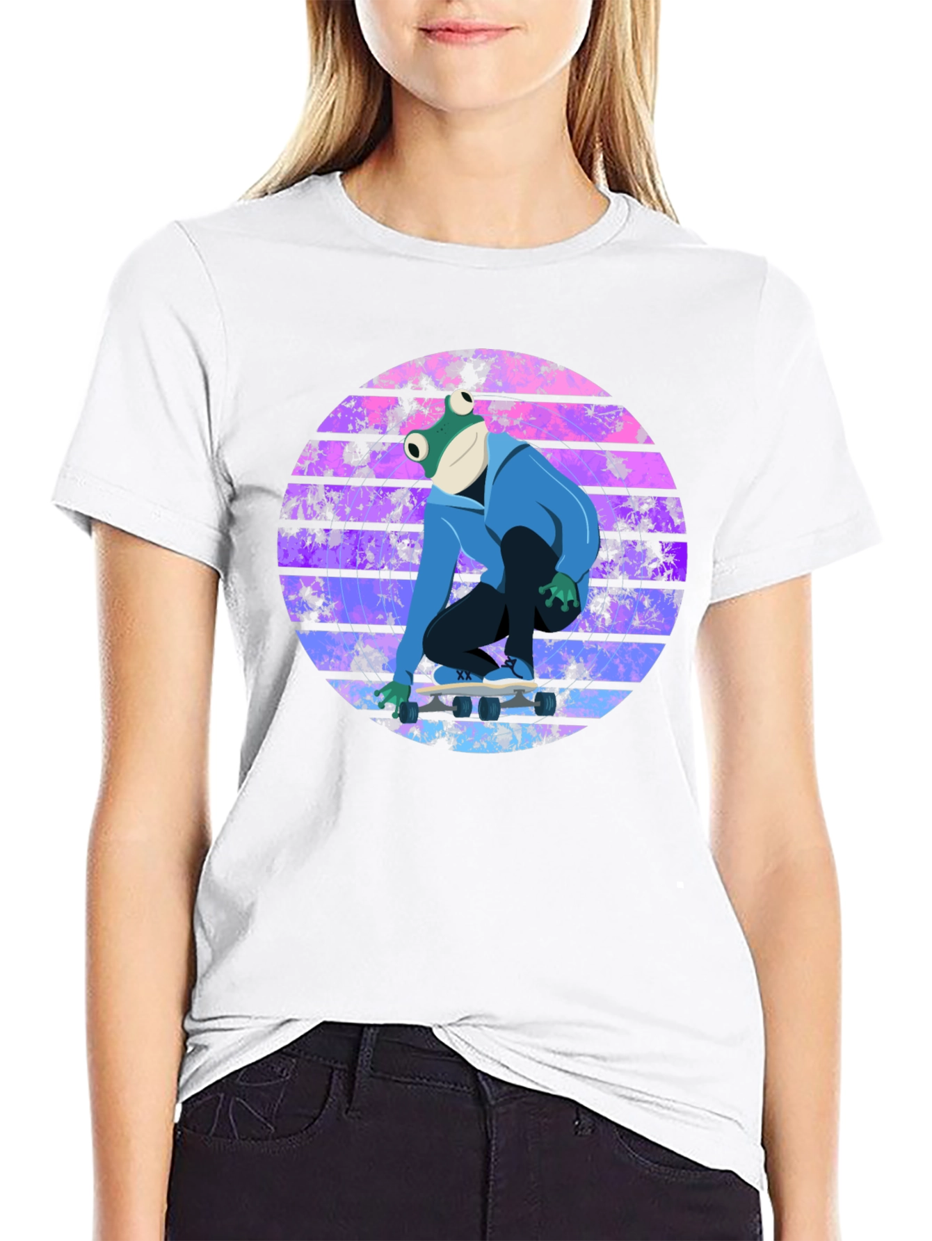Frog Skateboarder Graphic Tee