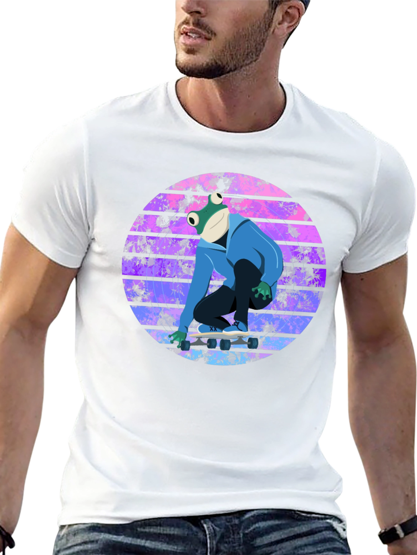 Frog Skateboarder Graphic Tee