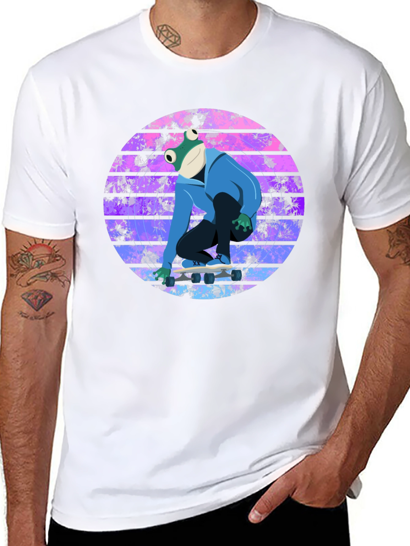 Frog Skateboarder Graphic Tee
