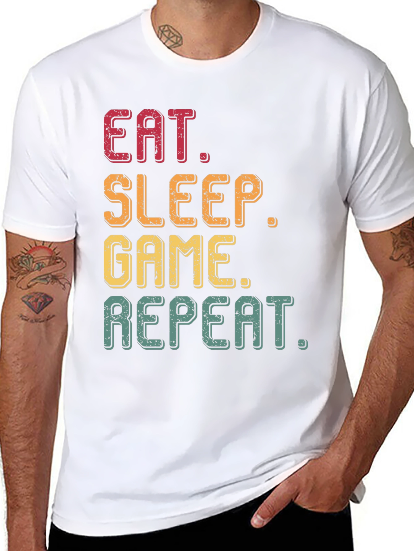 Eat Sleep Game Repeat Graphic Tee