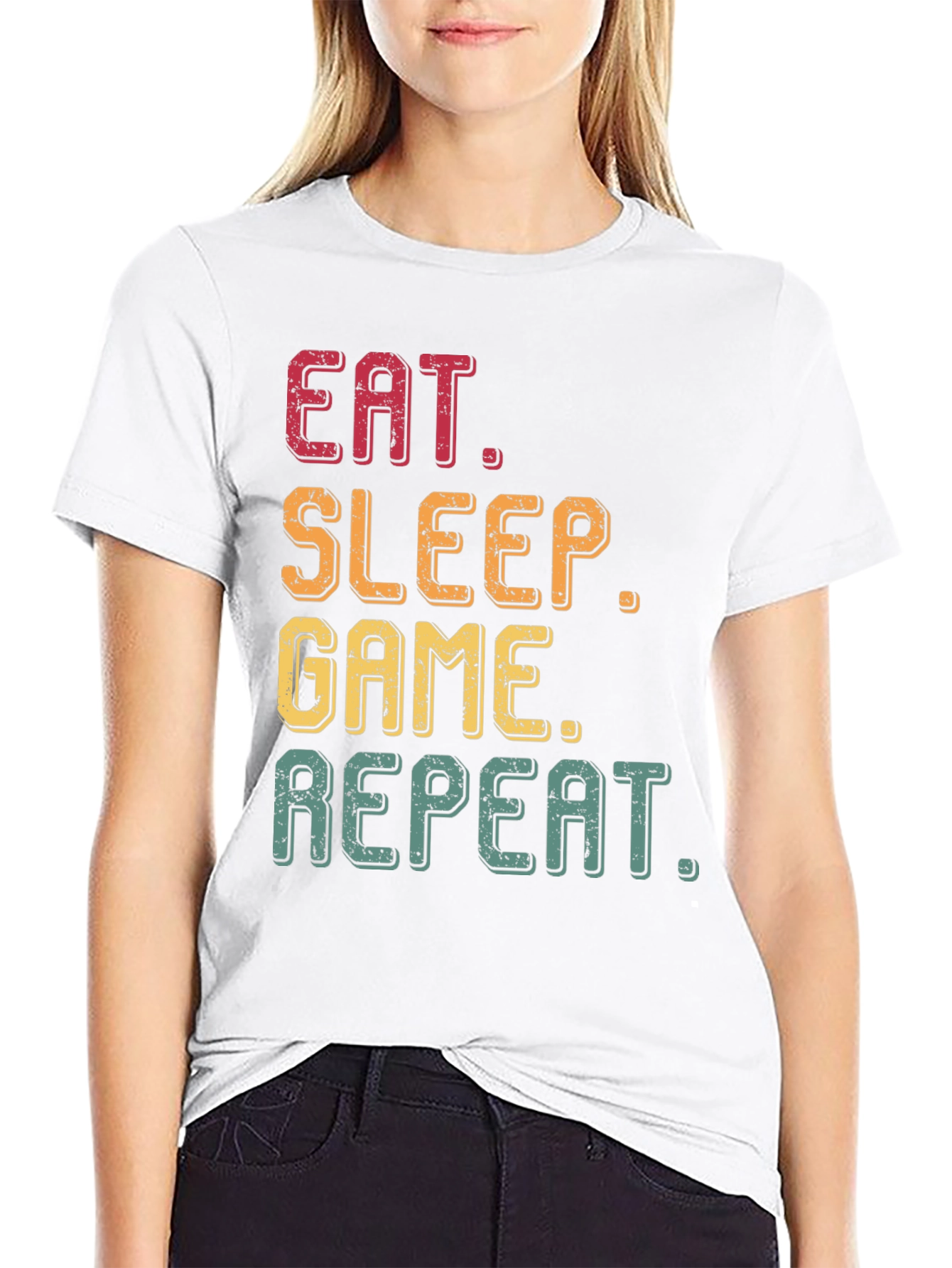 Eat Sleep Game Repeat Graphic Tee