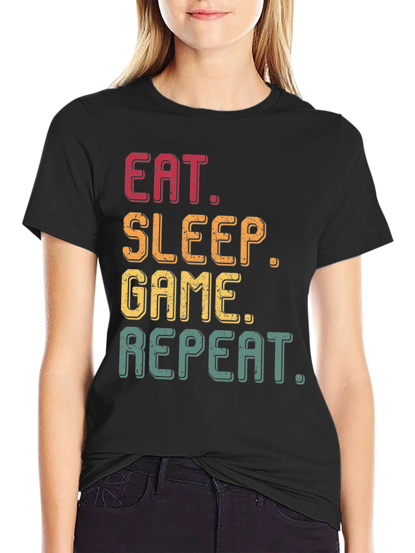 Eat Sleep Game Repeat Graphic Tee