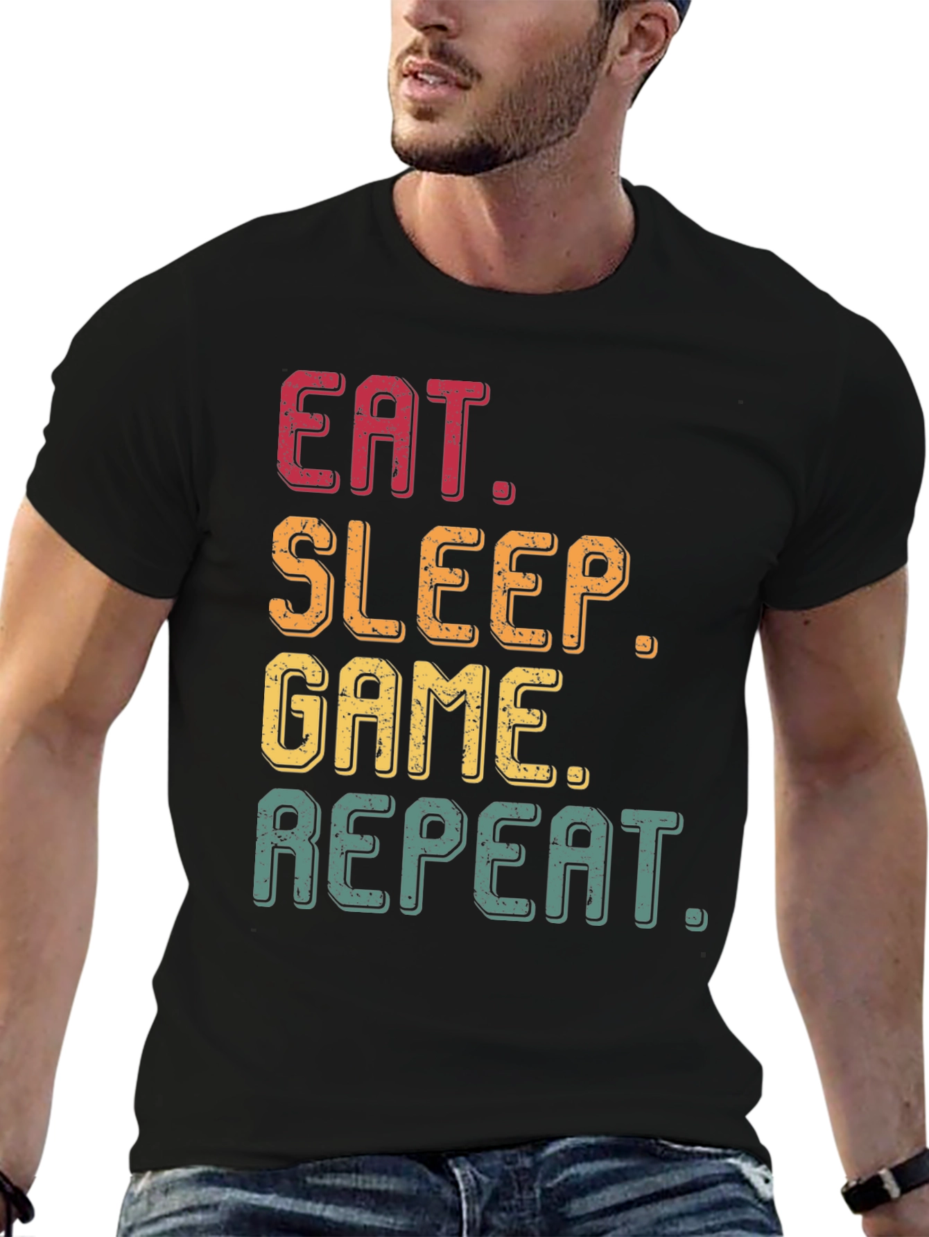 Eat Sleep Game Repeat Graphic Tee