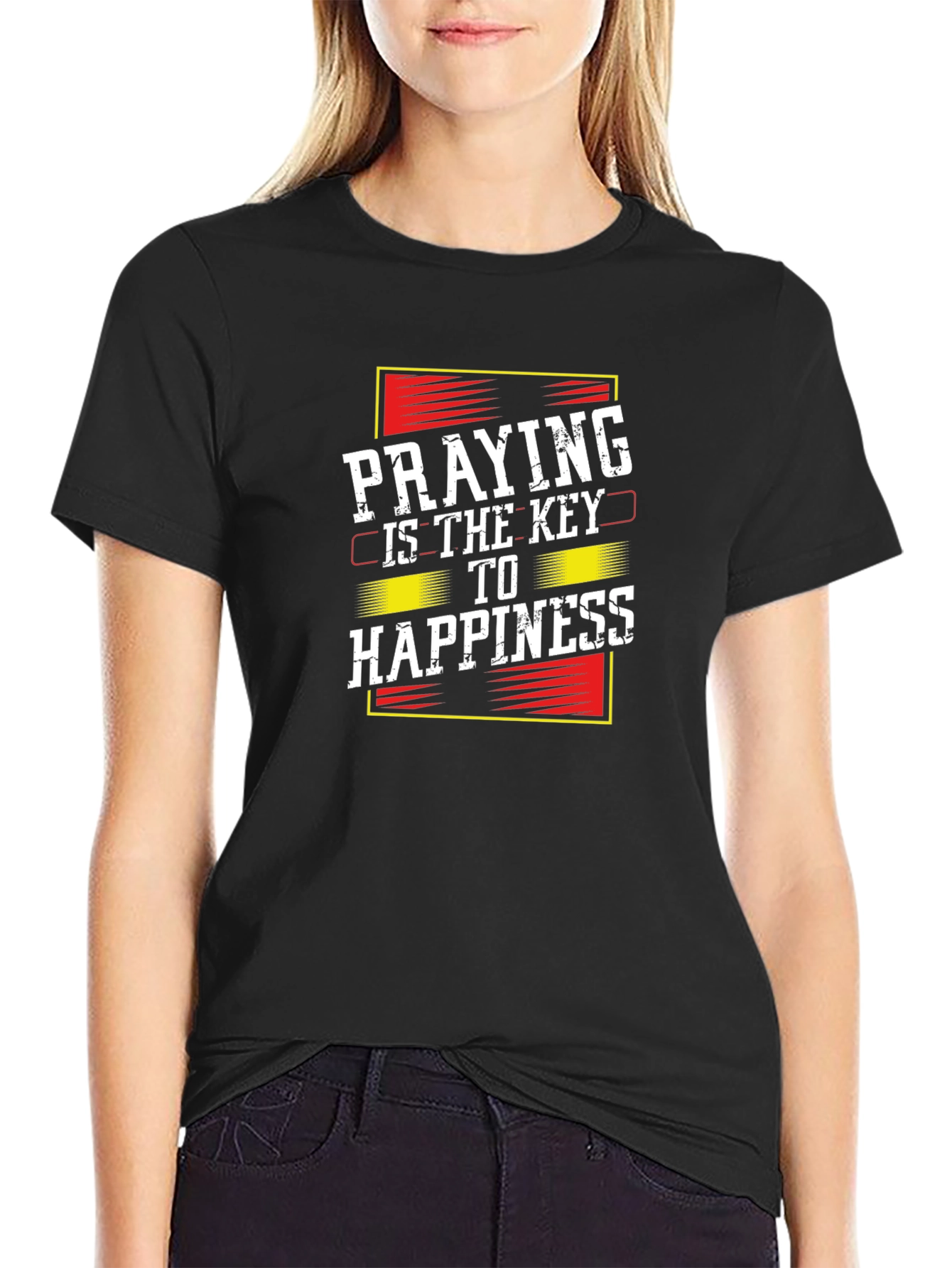 Praying is the Key to Happiness T-Shirt