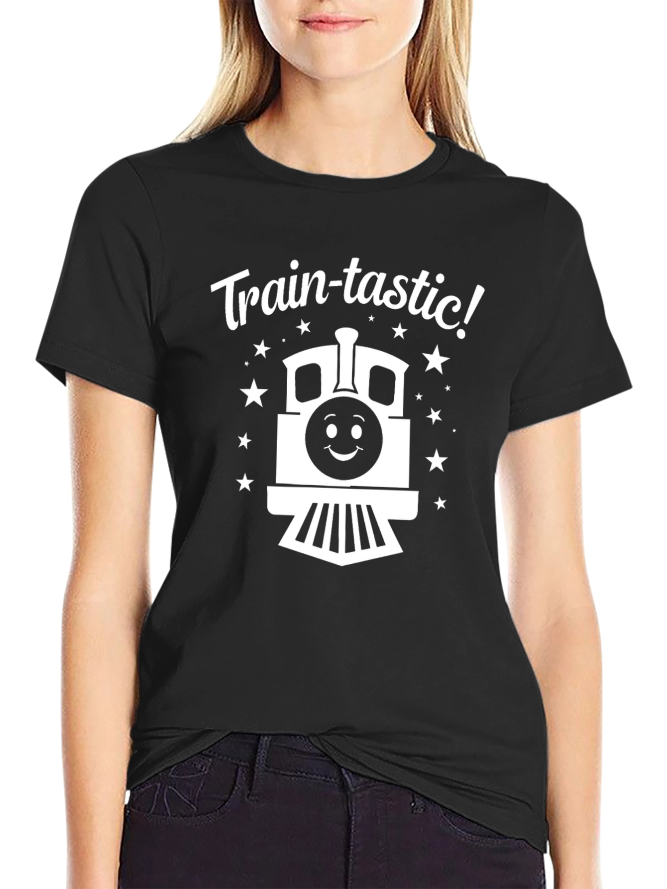 Train-tastic! Black Graphic Tee